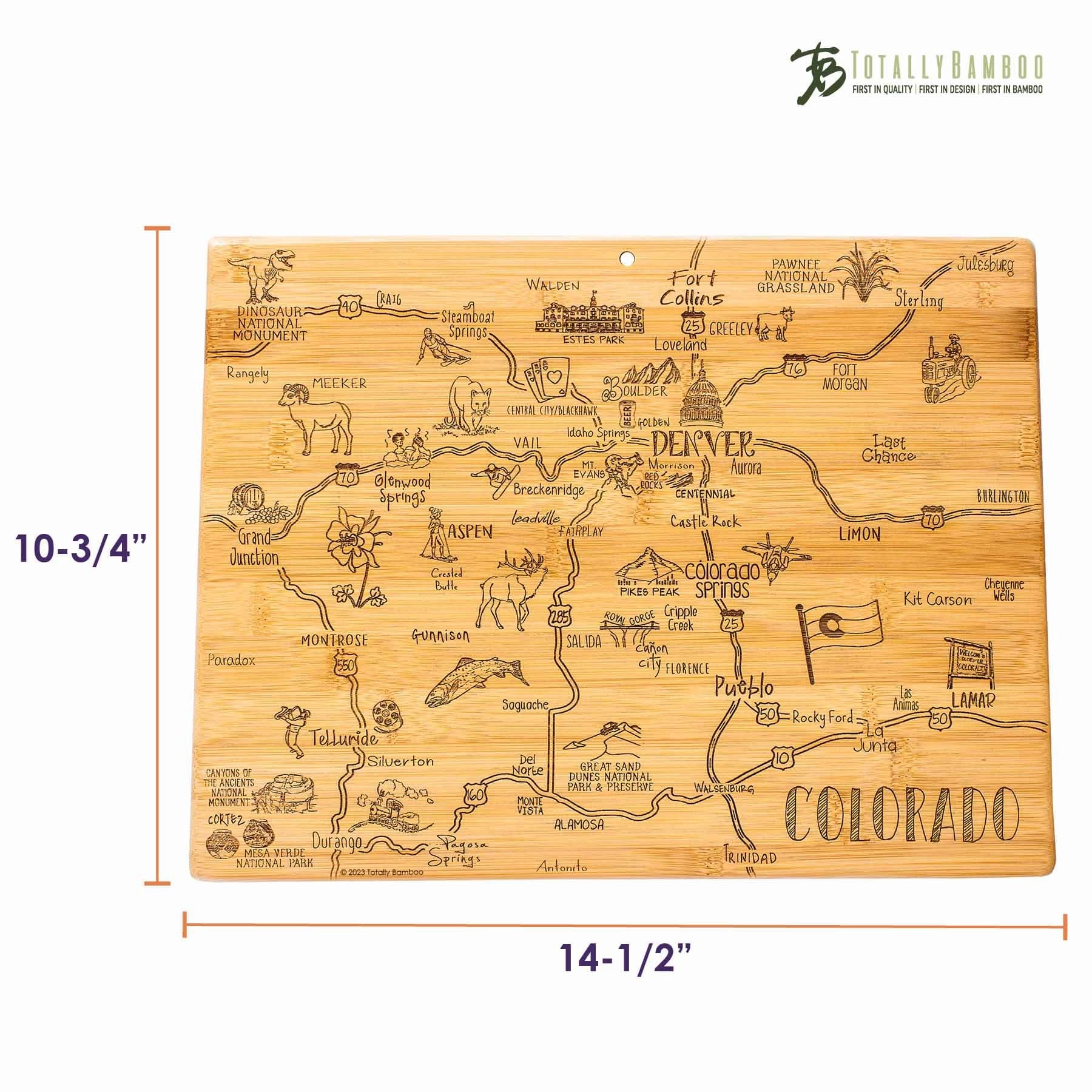 Destination Colorado Cutting Board, 14-1/2" x 10-3/4"