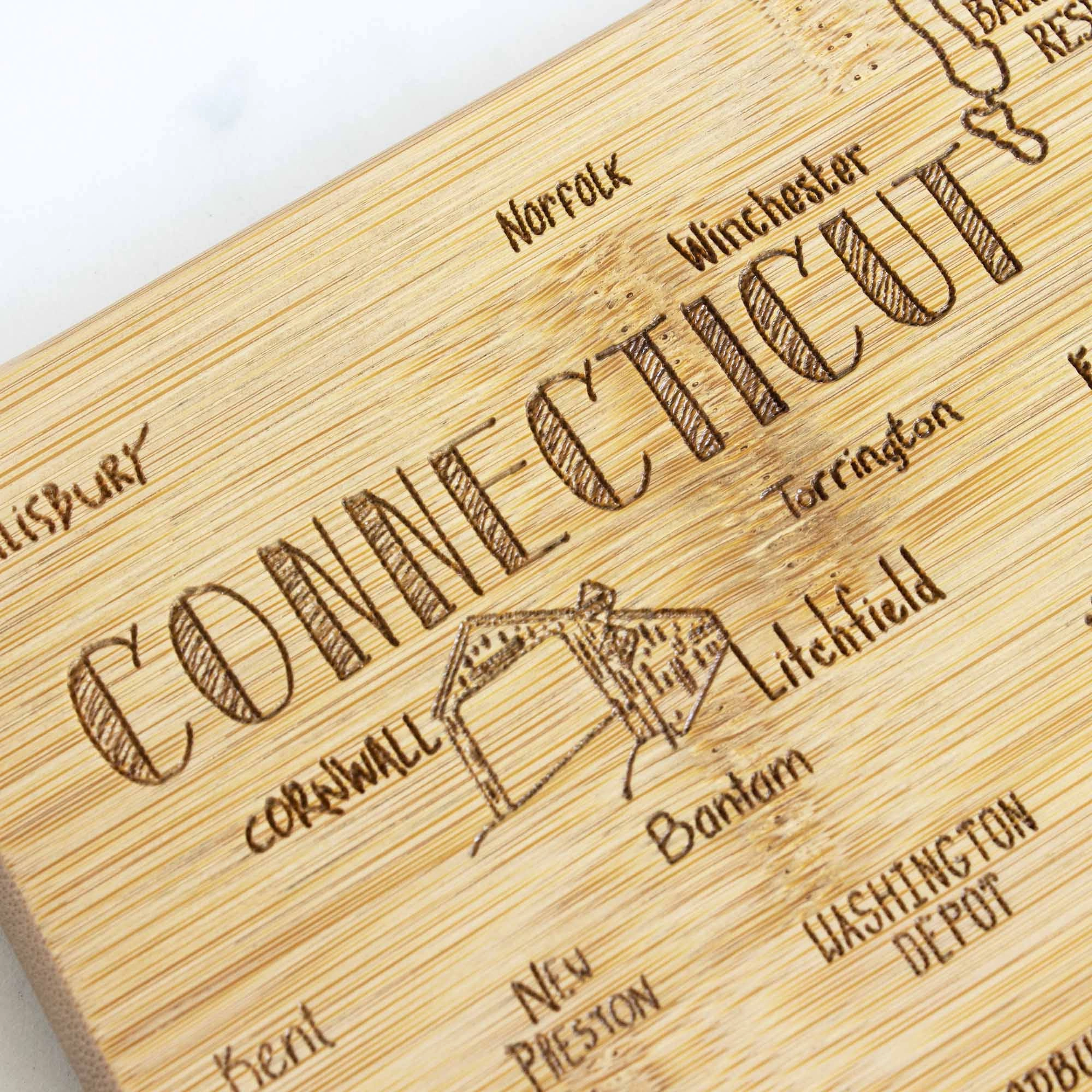 Destination Connecticut Cutting Board, 16-1/2" x 9-1/2"