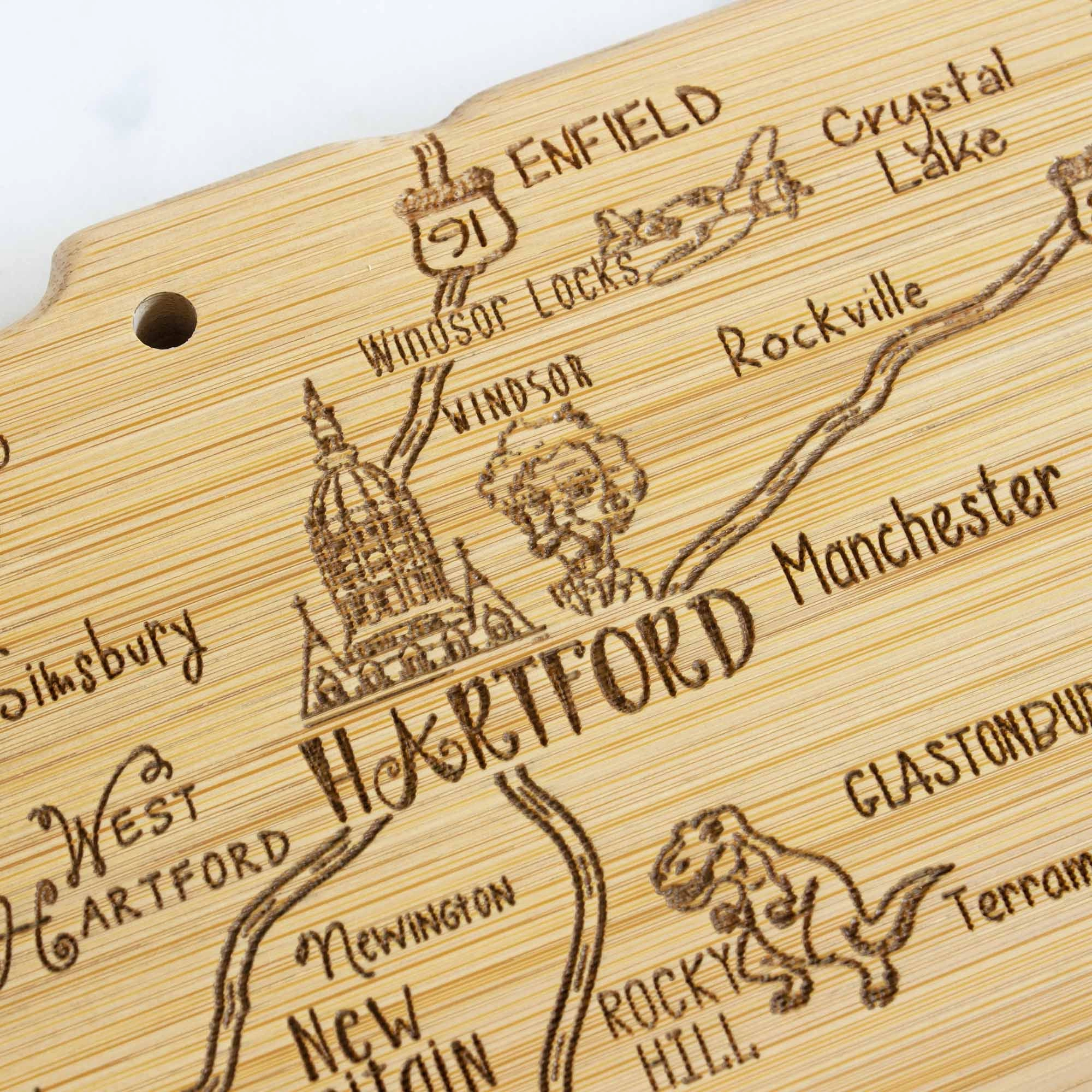 Destination Connecticut Cutting Board, 16-1/2" x 9-1/2"
