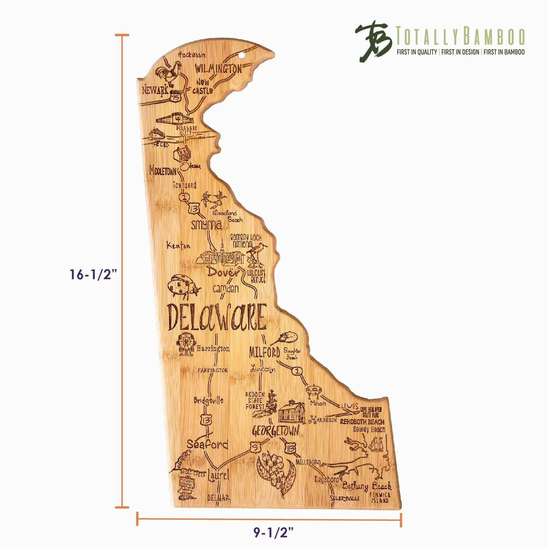 Destination Delaware Cutting Board, 16-1/2" x 9-1/2"