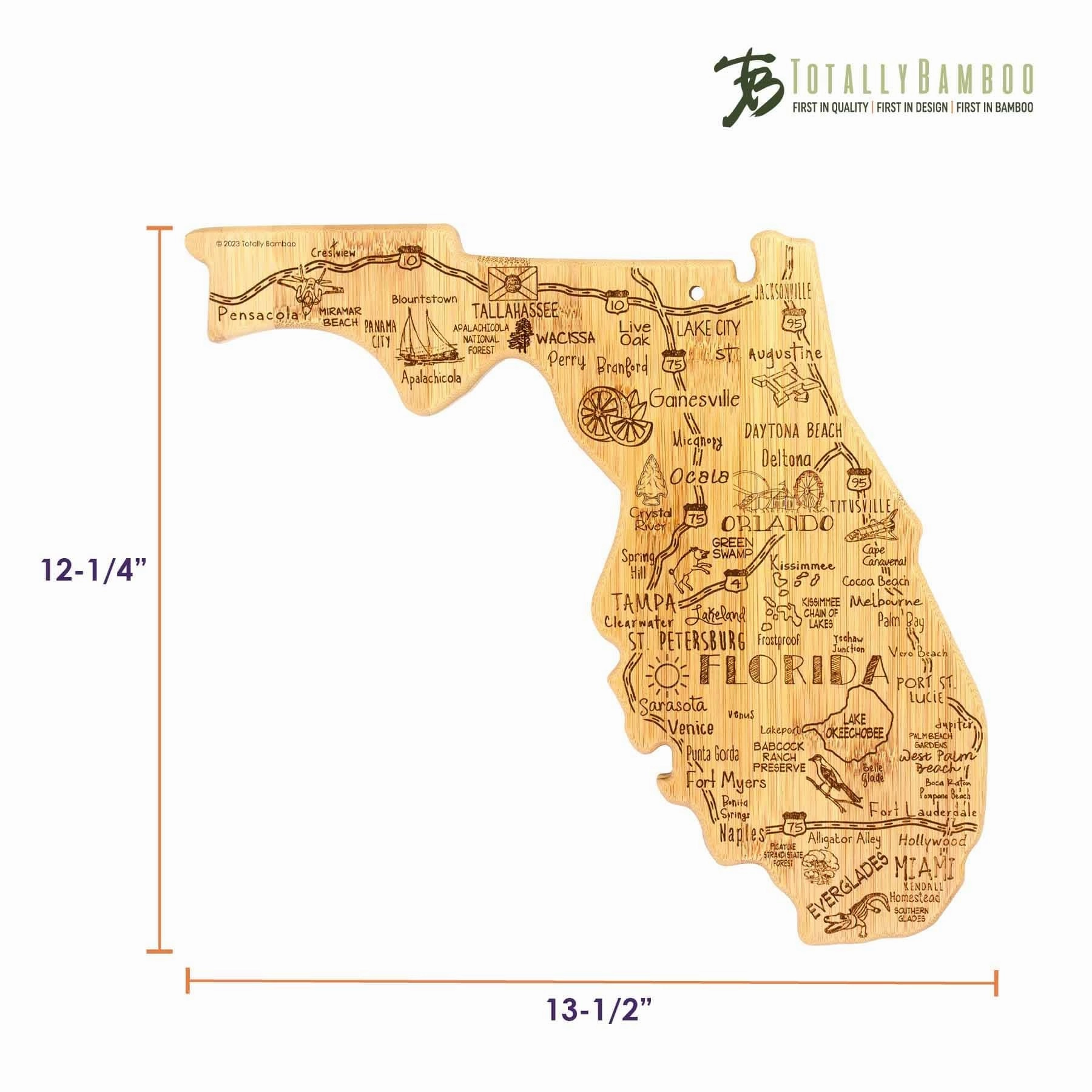Destination Florida Cutting Board, 13-1/2" x 12-1/4"