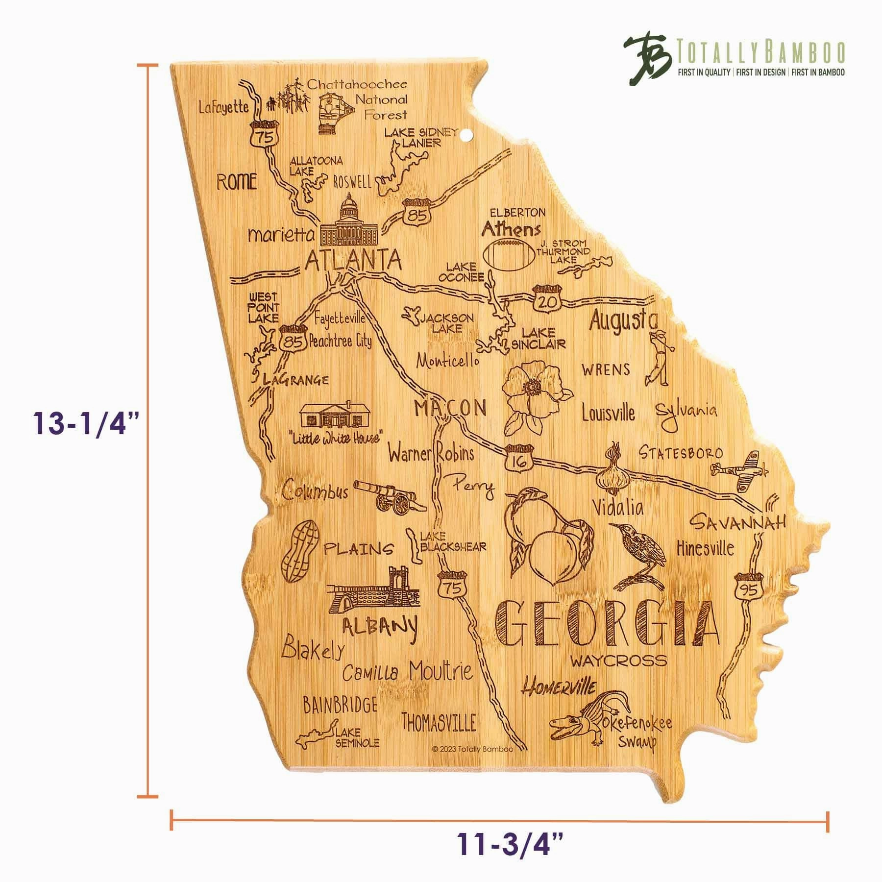 Destination Georgia Cutting Board, 11-3/4" x 13-1/4"