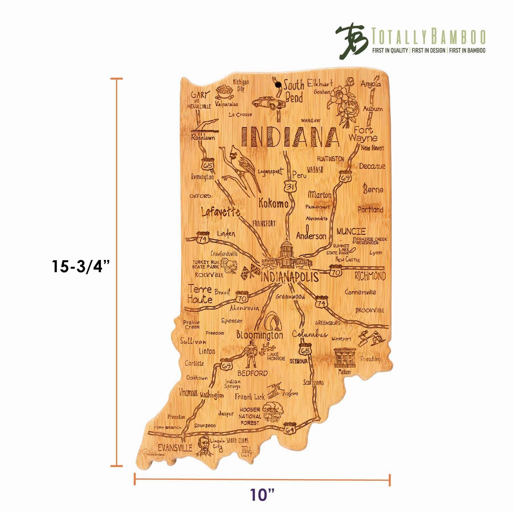 Destination Indiana Cutting Board, 15-3/4" x 10"