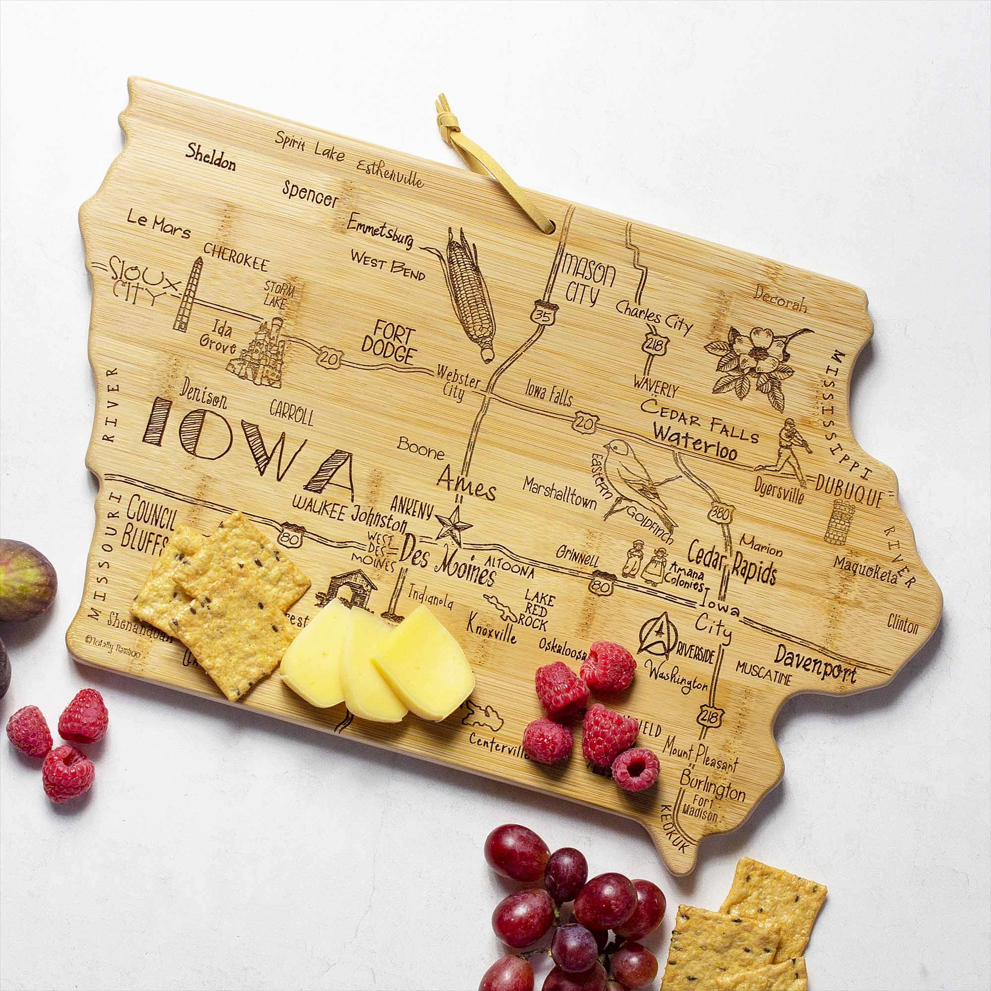 Destination Iowa Cutting Board, 15-1/2" x 10-1/4"