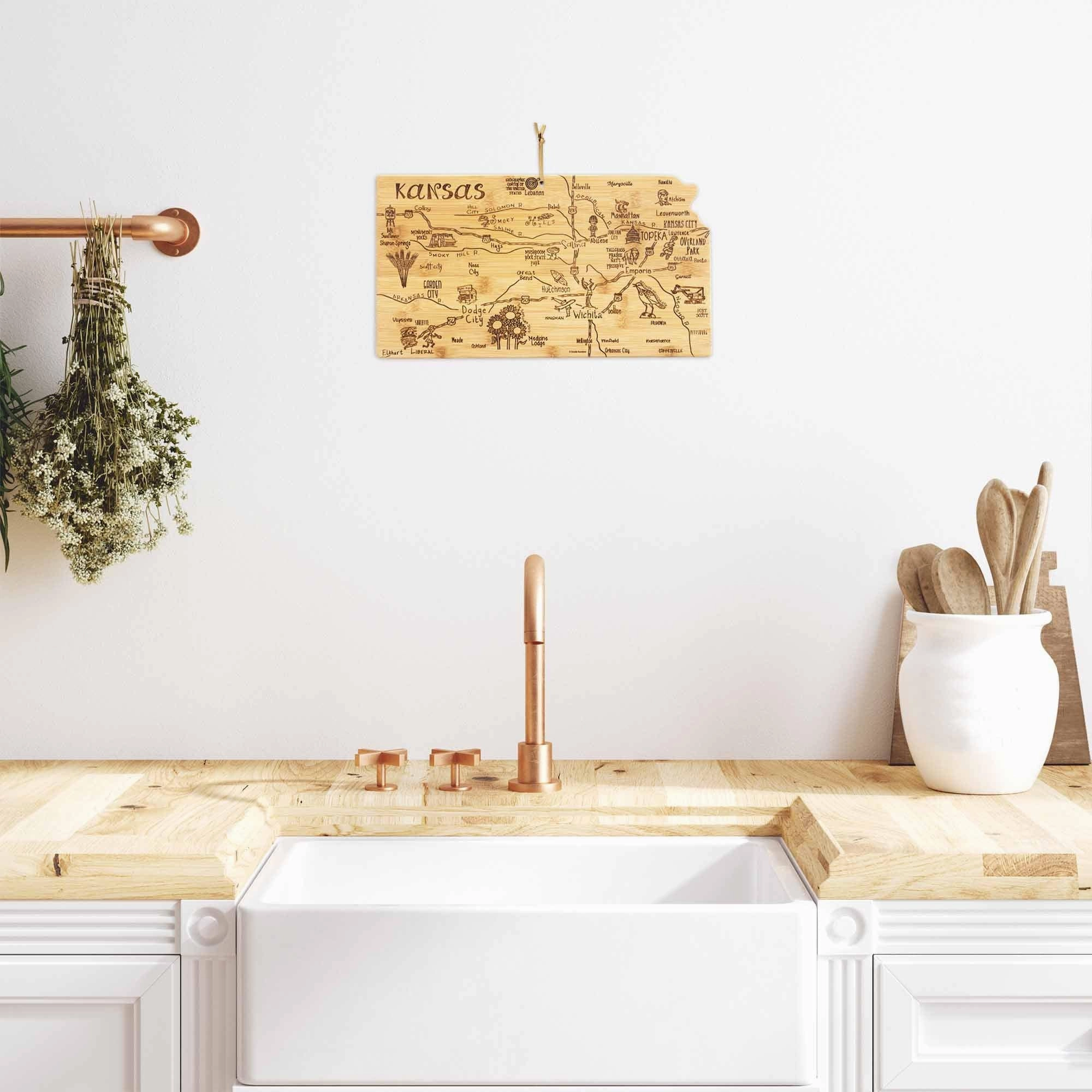 Destination Kansas Cutting Board, 16-3/4" x 9-1/4"