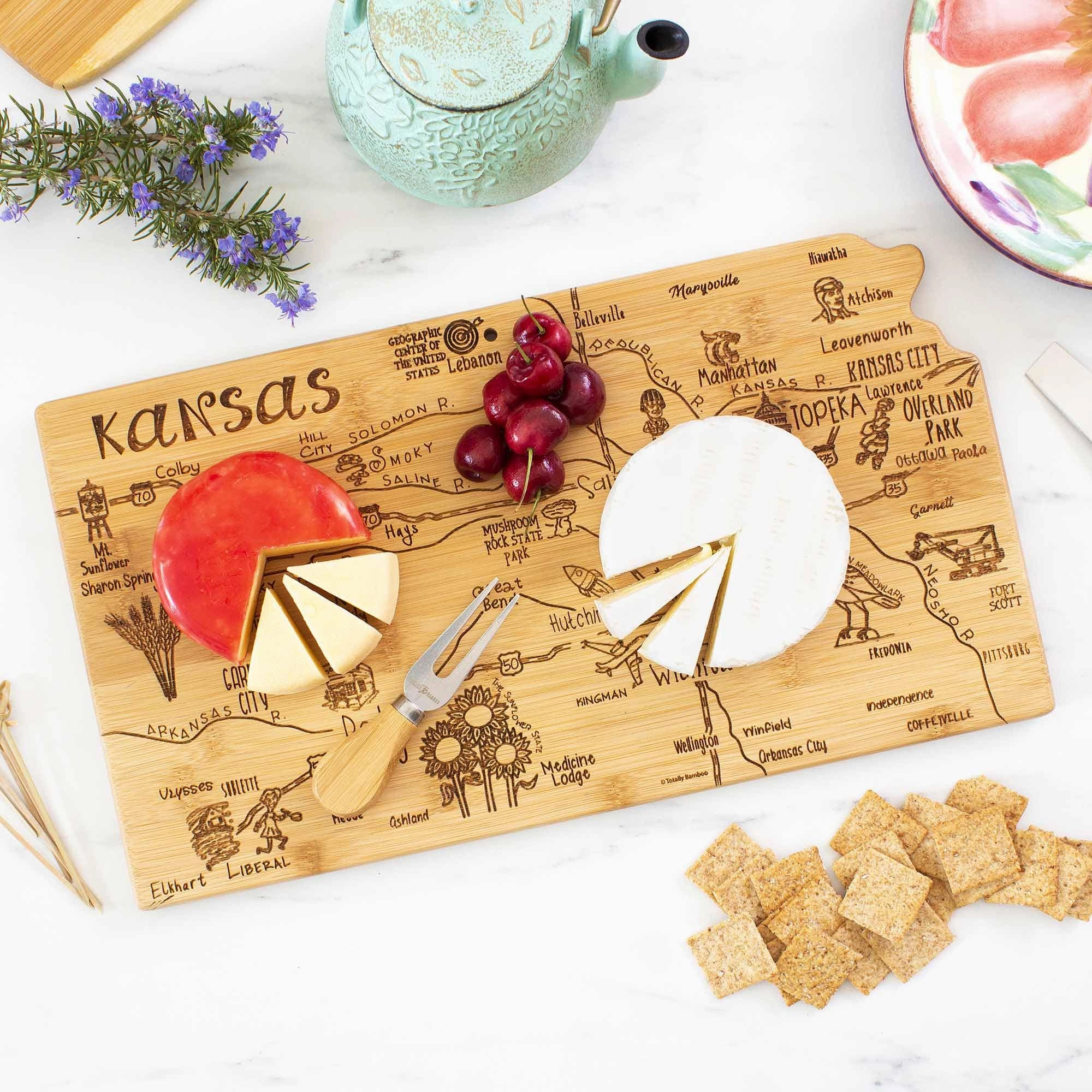 Destination Kansas Cutting Board, 16-3/4" x 9-1/4"
