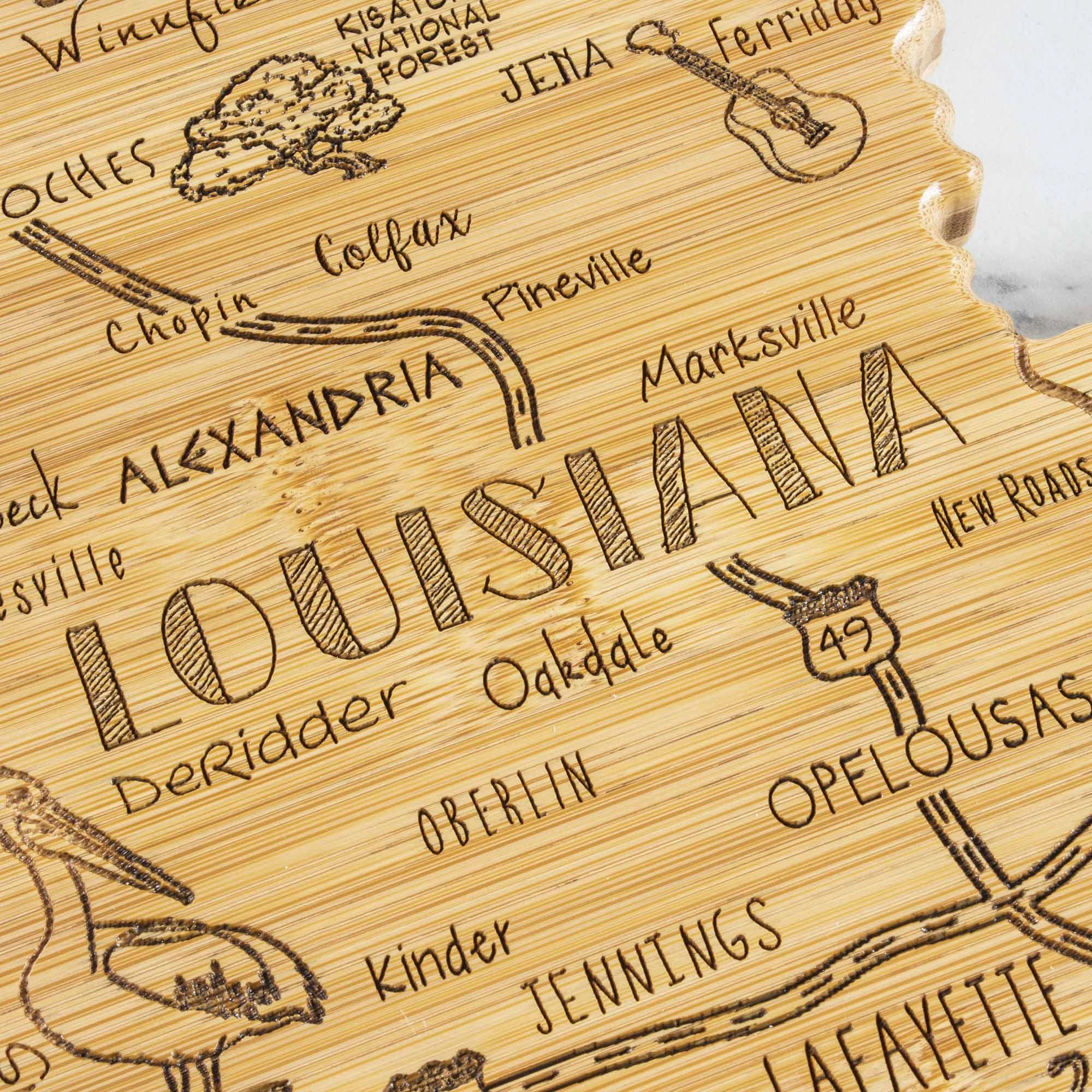 Destination Louisiana Cutting Board, 13" x 12"