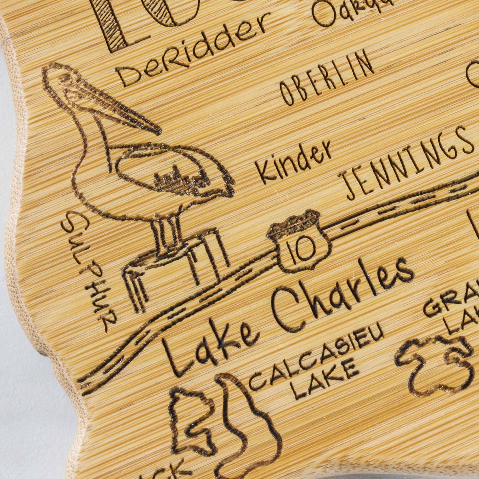 Destination Louisiana Cutting Board, 13" x 12"