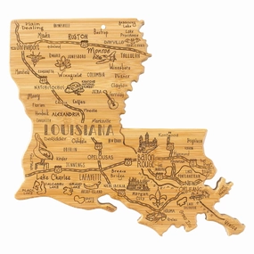 Destination Louisiana Cutting Board, 13" x 12" cutting board,chopping board,kitchen tools