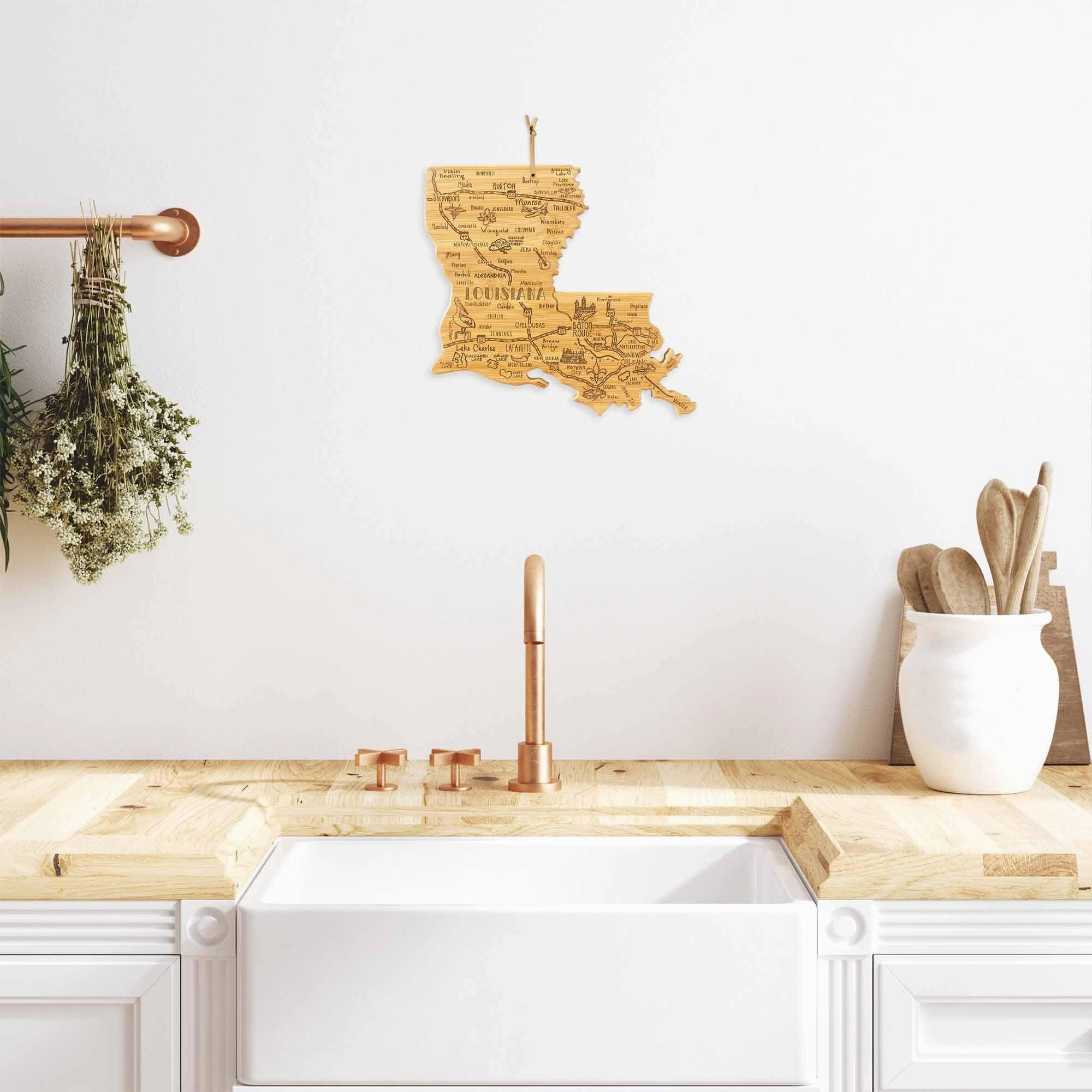 Destination Louisiana Cutting Board, 13" x 12"