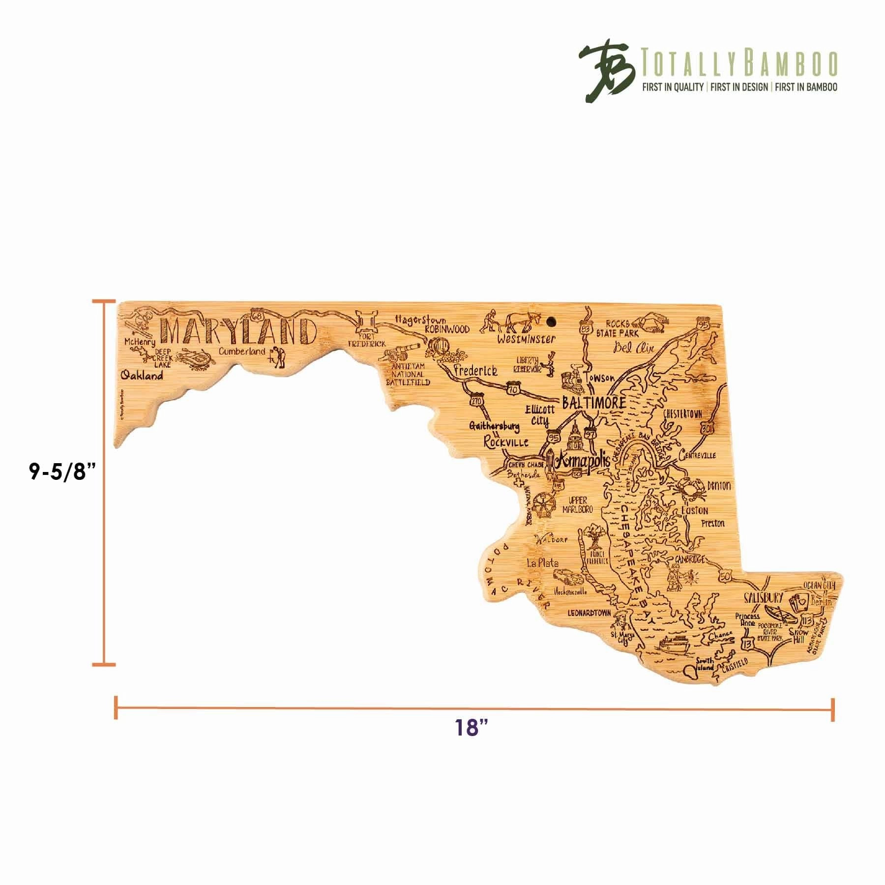 Destination Maryland Cutting Board, 18" x 9-5/8"