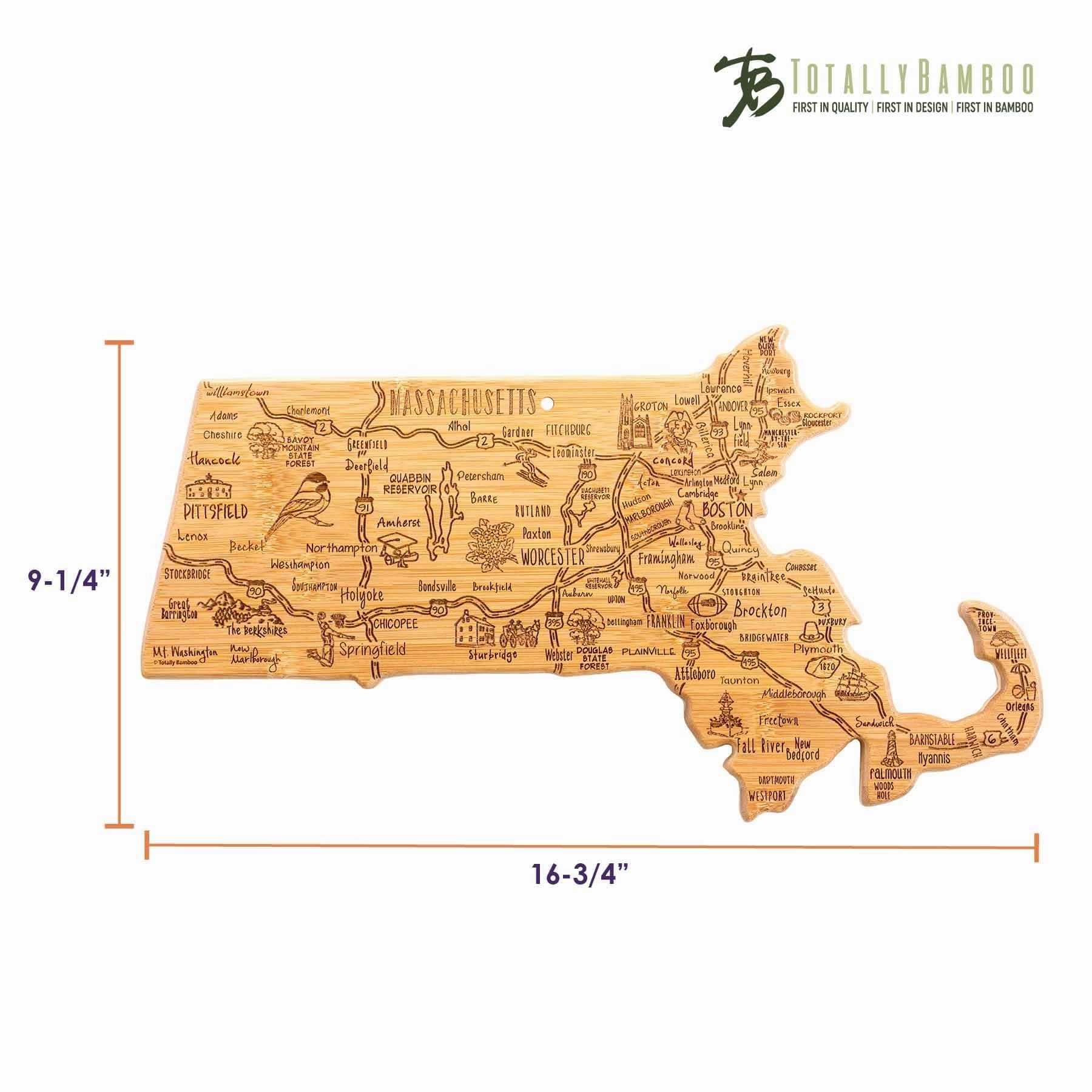 Destination Massachusetts Cutting Board, 16-3/4" x 9-1/4"