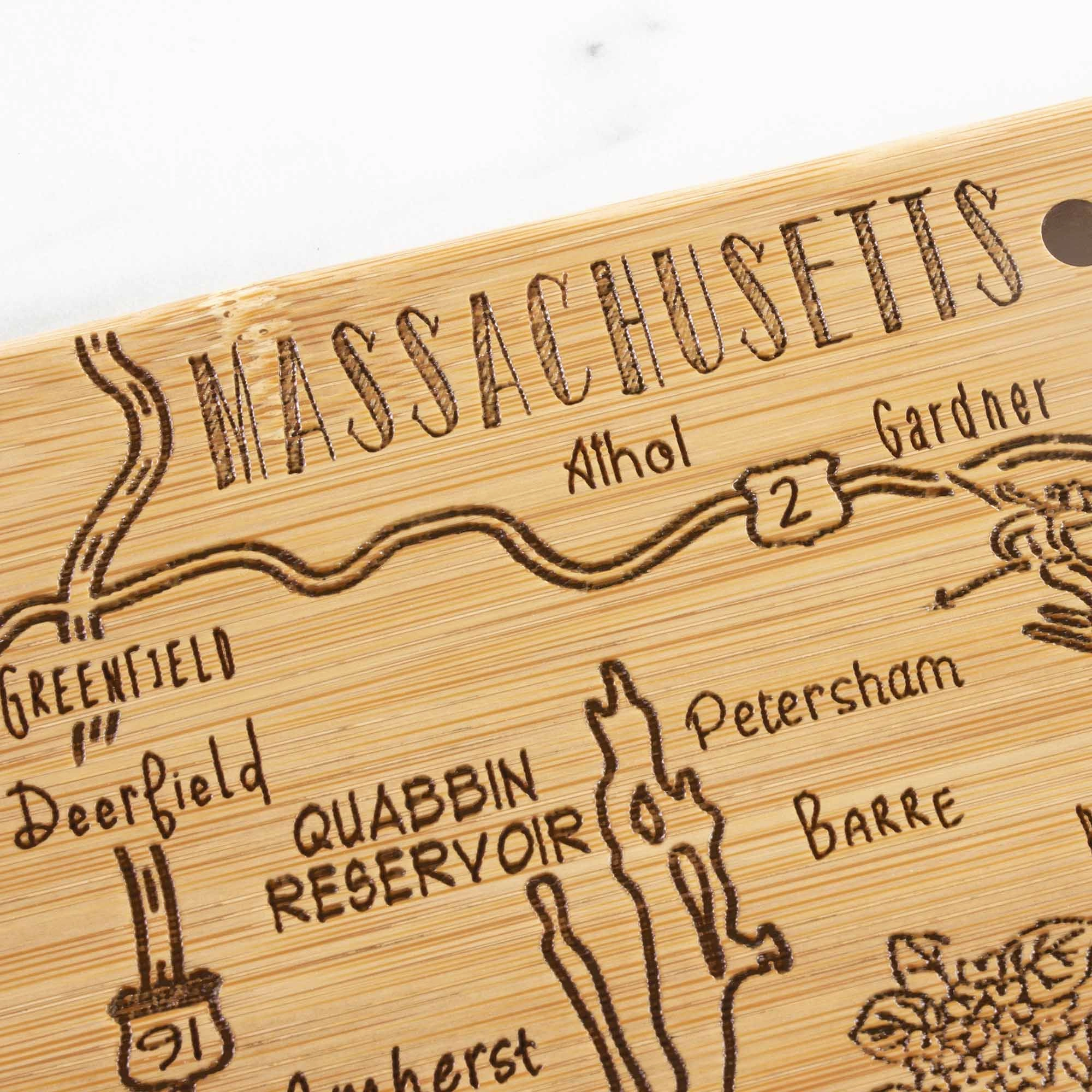 Destination Massachusetts Cutting Board, 16-3/4" x 9-1/4"