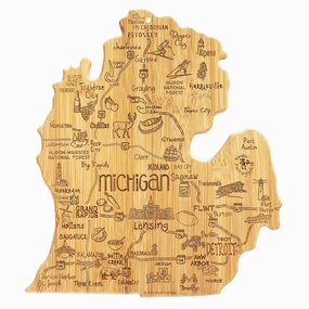 Destination Michigan Mitten Cutting Board, 13-1/4" x 11-3/4" cutting board,chopping board,kitchen tools