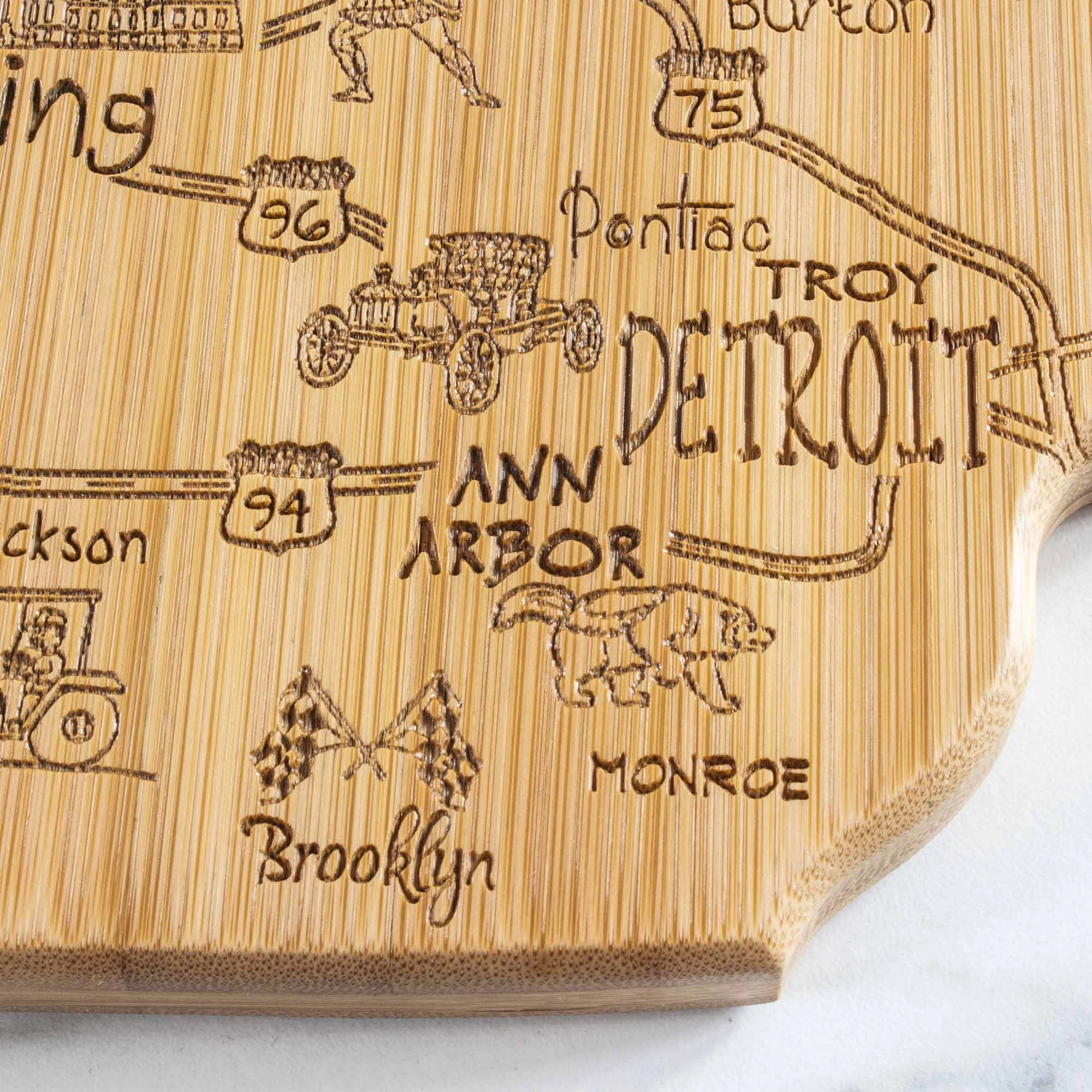 Destination Michigan Mitten Cutting Board, 13-1/4" x 11-3/4"