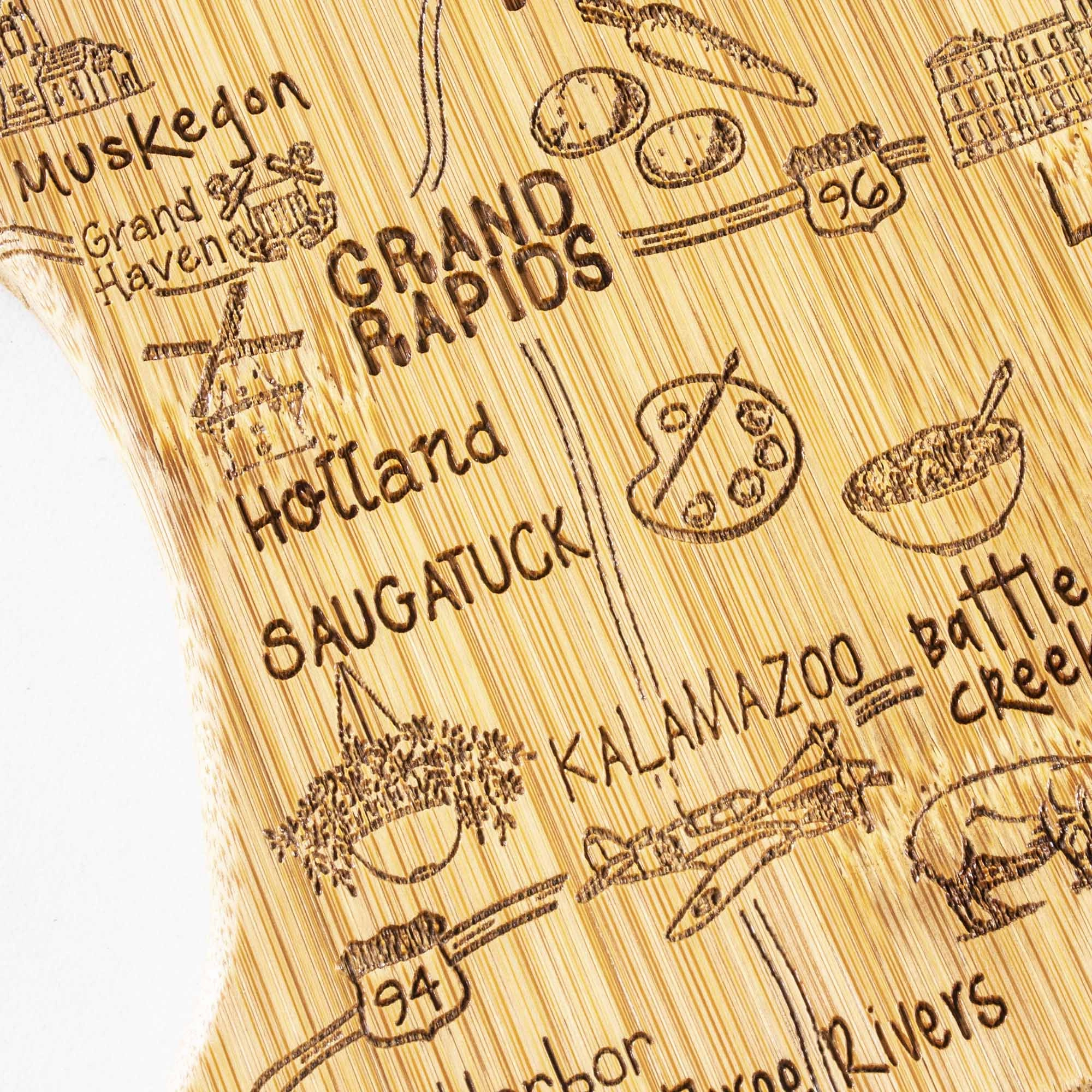 Destination Michigan Mitten Cutting Board, 13-1/4" x 11-3/4"