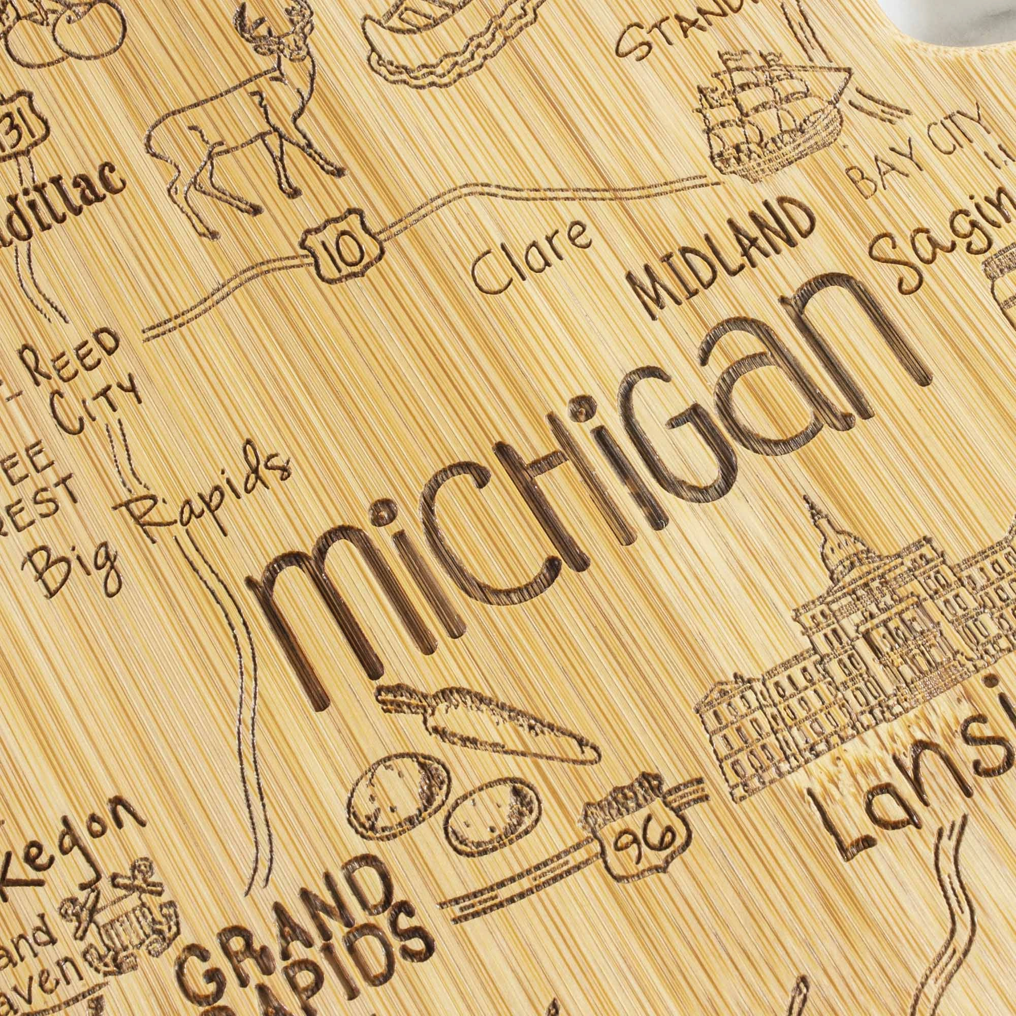 Destination Michigan Mitten Cutting Board, 13-1/4" x 11-3/4"