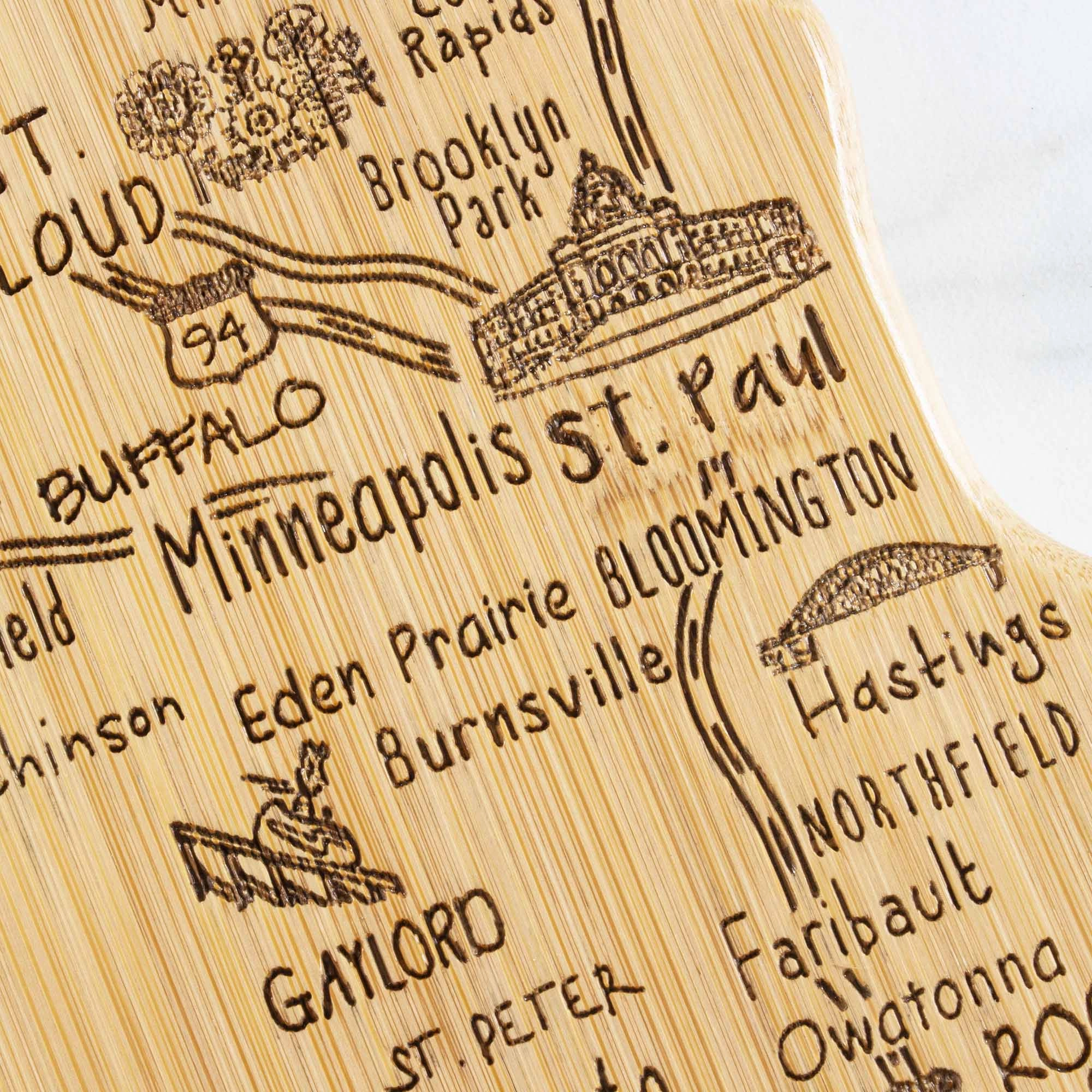 Destination Minnesota Cutting Board, 13-1/4" x 11-3/4"