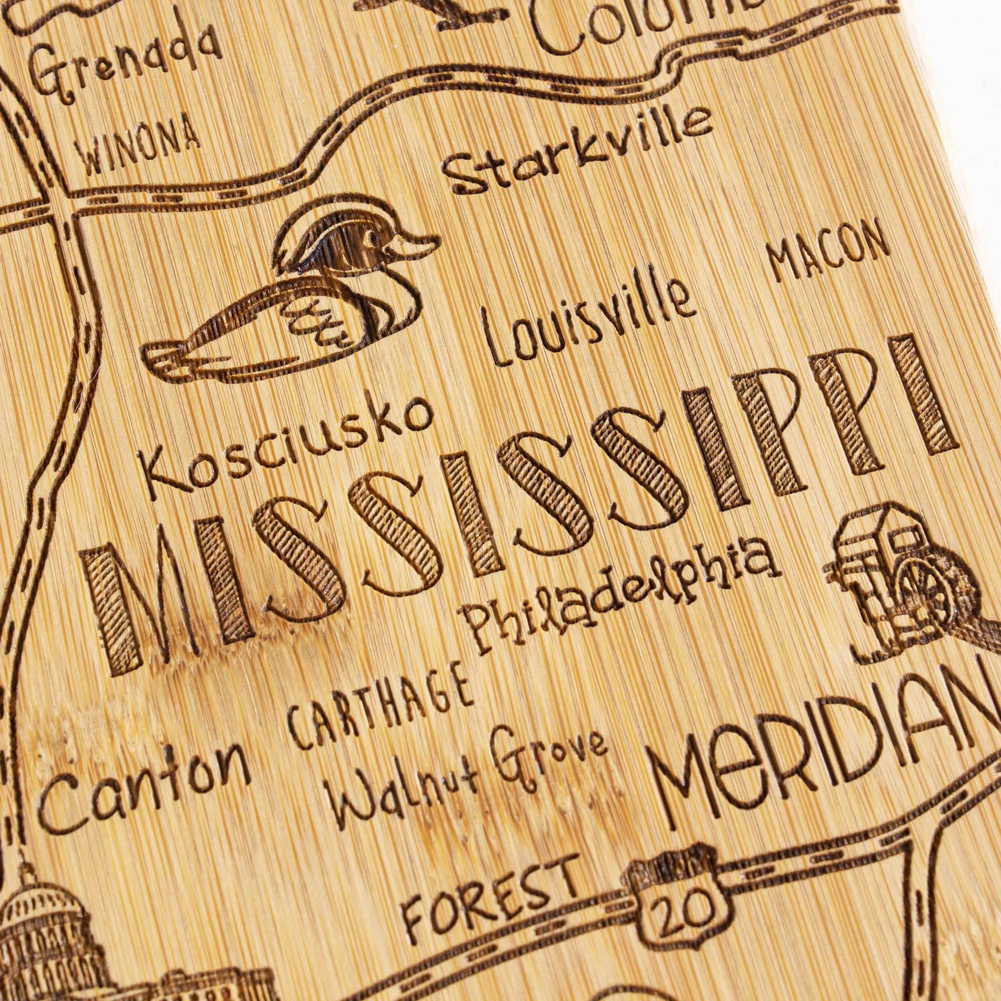 Destination Mississippi Cutting Board, 16-1/2" x 9-3/4"
