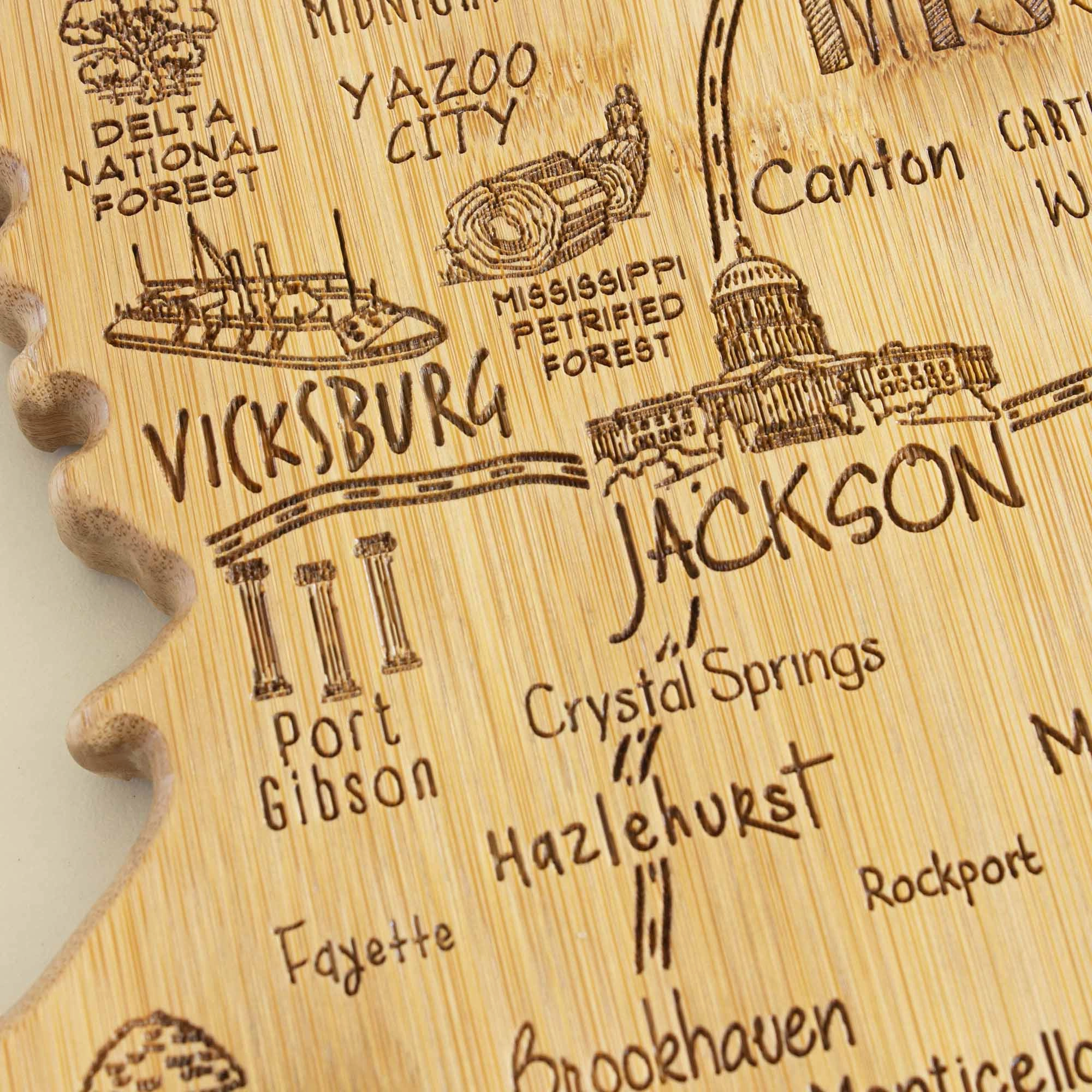 Destination Mississippi Cutting Board, 16-1/2" x 9-3/4"