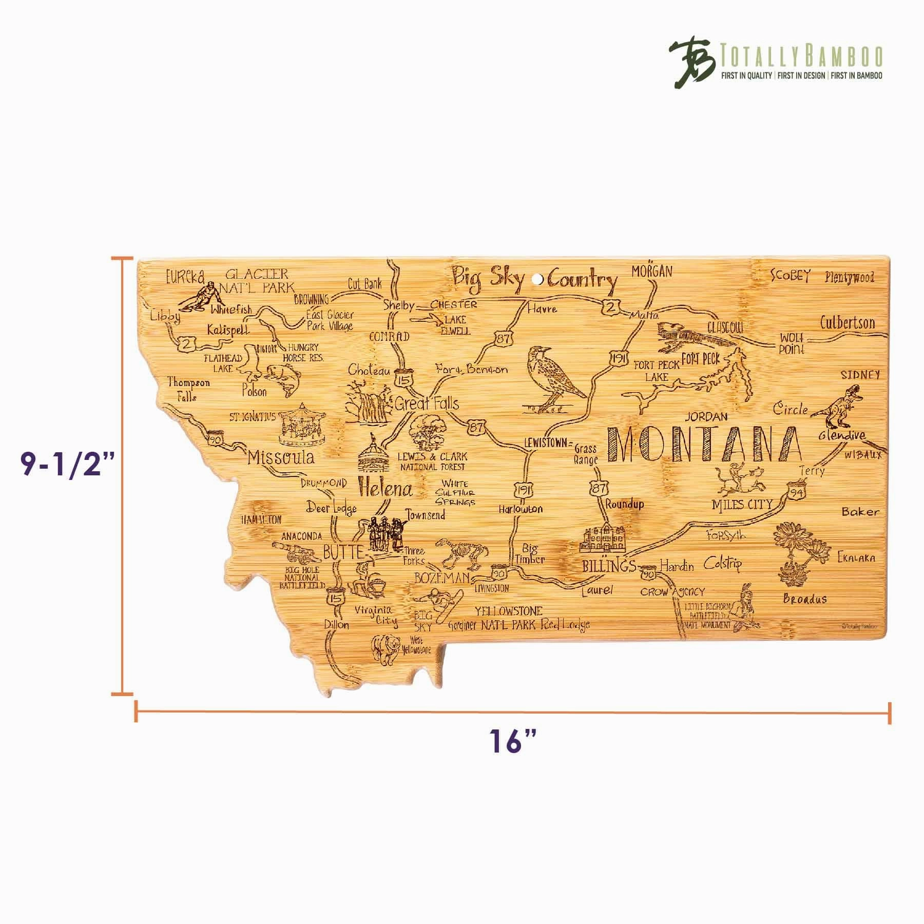 Destination Montana Cutting Board, 16" x 9-1/2"