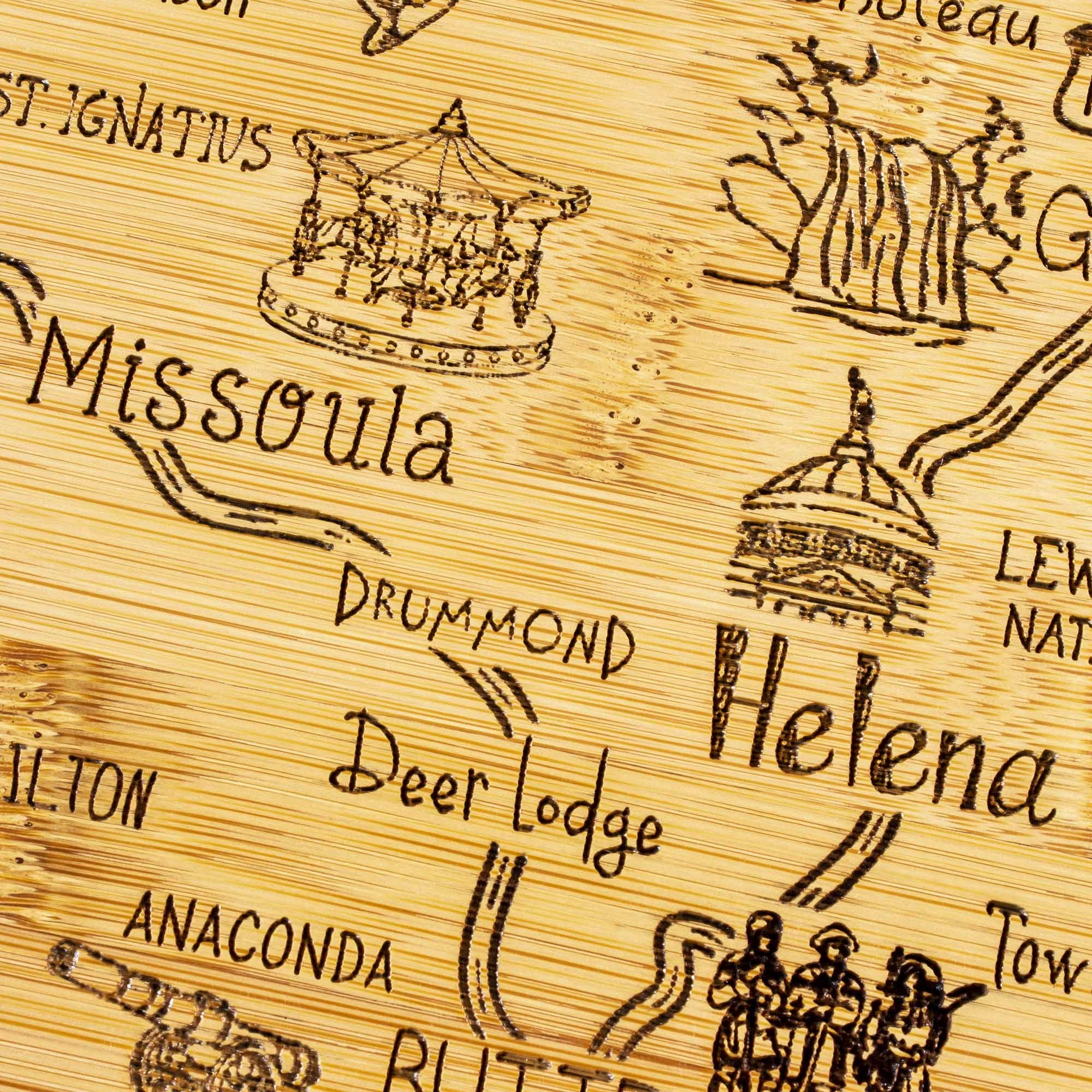 Destination Montana Cutting Board, 16" x 9-1/2"
