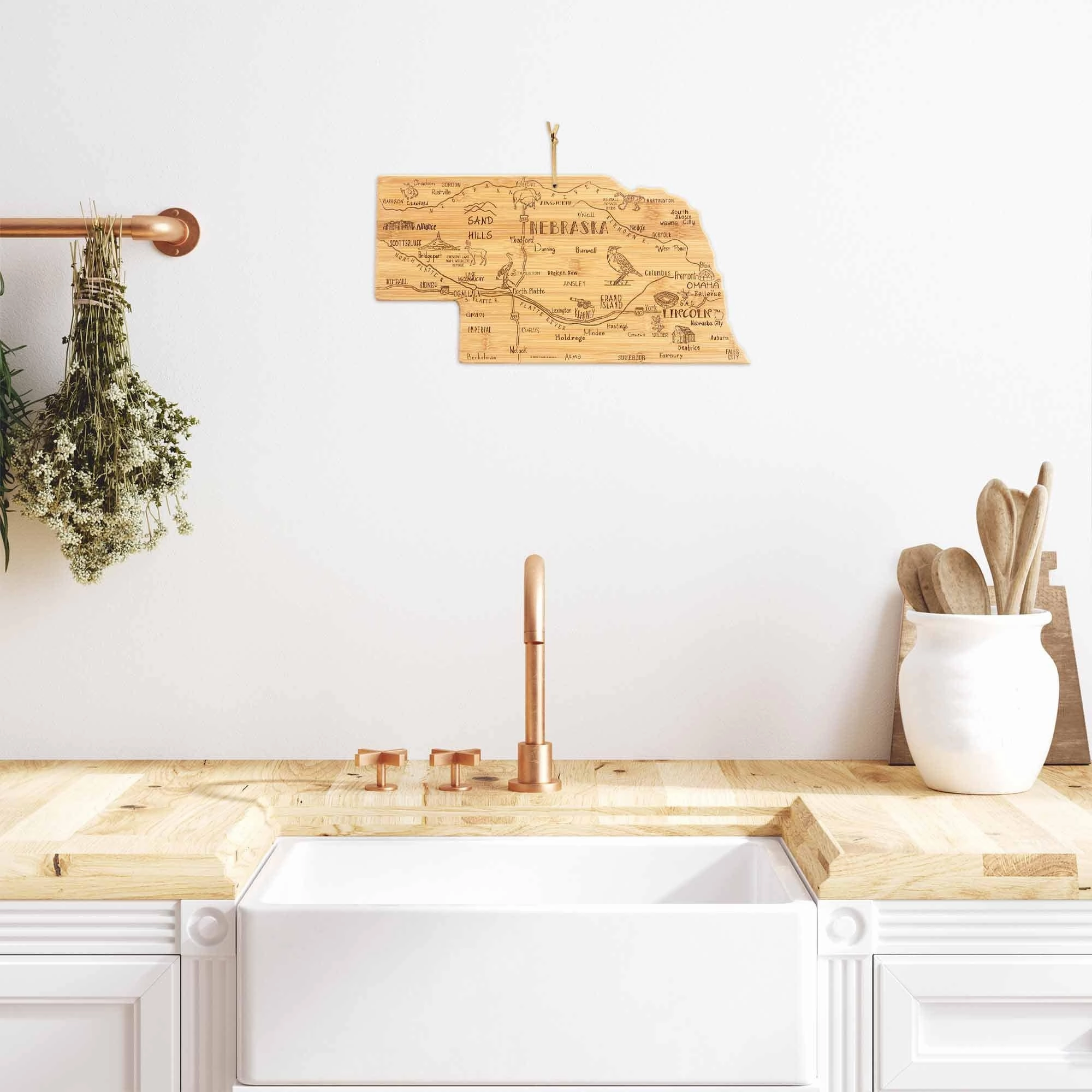 Destination Nebraska Cutting Board, 17-3/4" x 9"