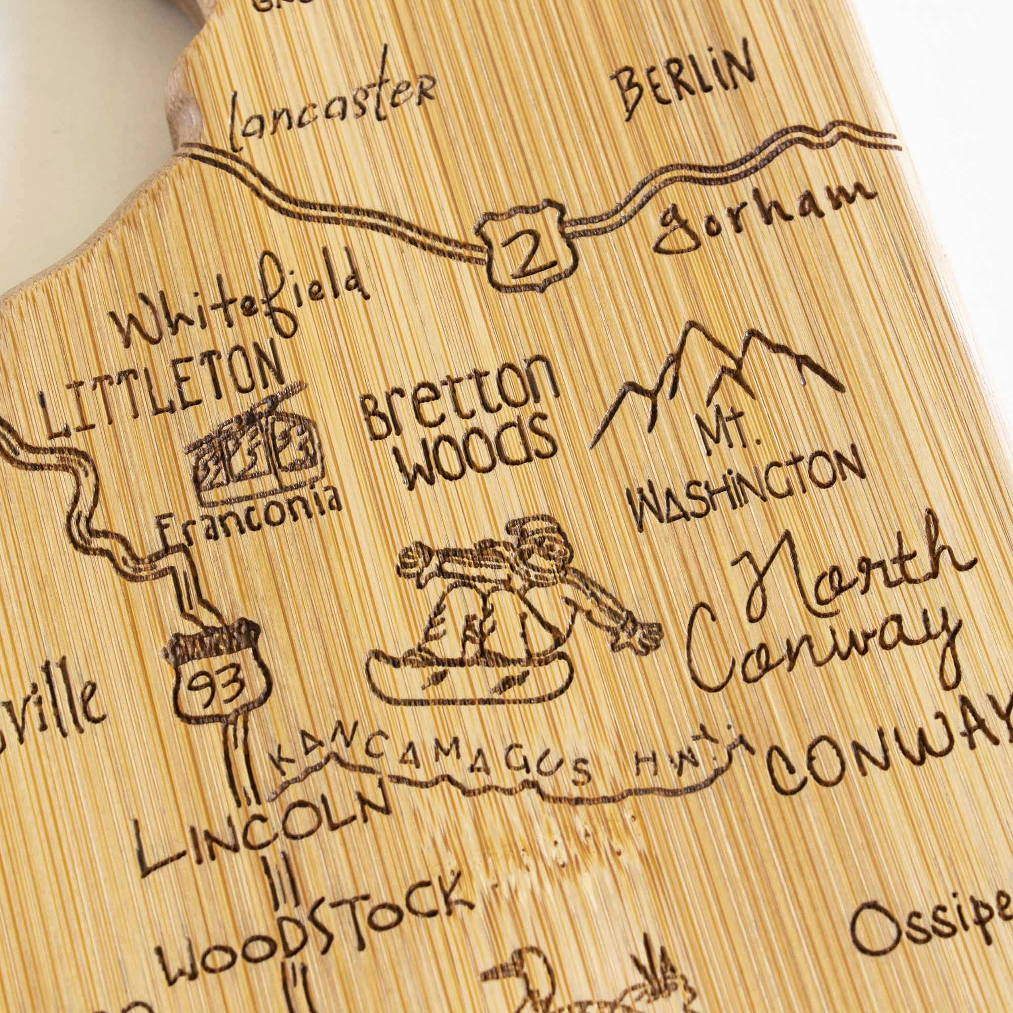 Destination New Hampshire Cutting Board, 9" x 17"