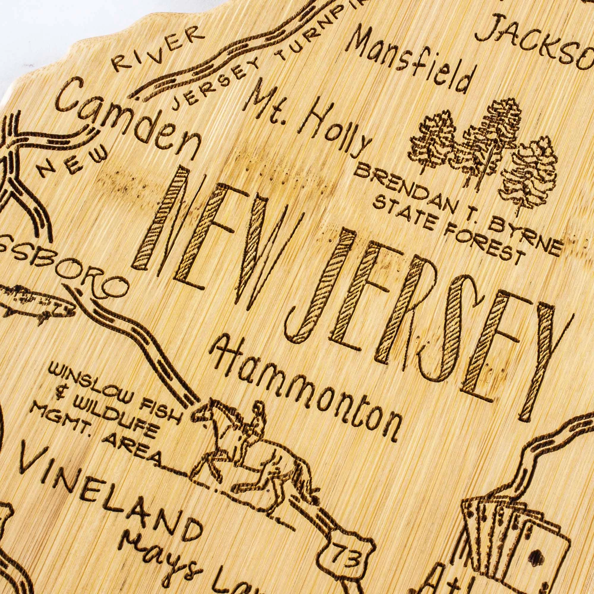 Destination New Jersey Cutting Board, 8-5/8" x 16-5/8"