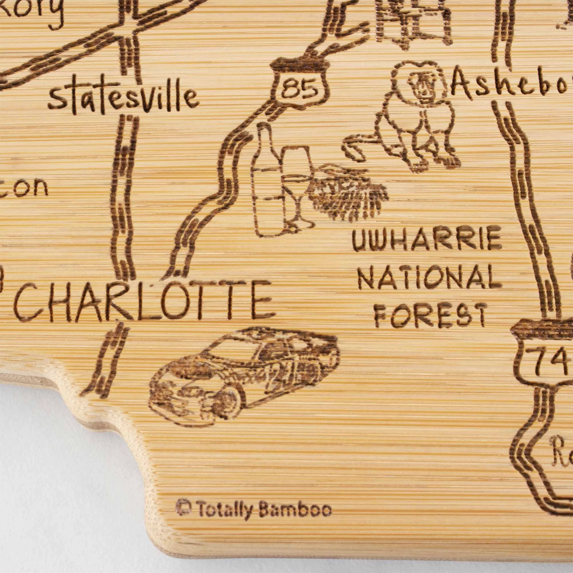 Destination North Carolina Cutting Board, 18" x 8"