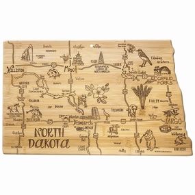 Destination North Dakota Cutting Board, 9-3/4" x 16" cutting board,chopping board,kitchen tools