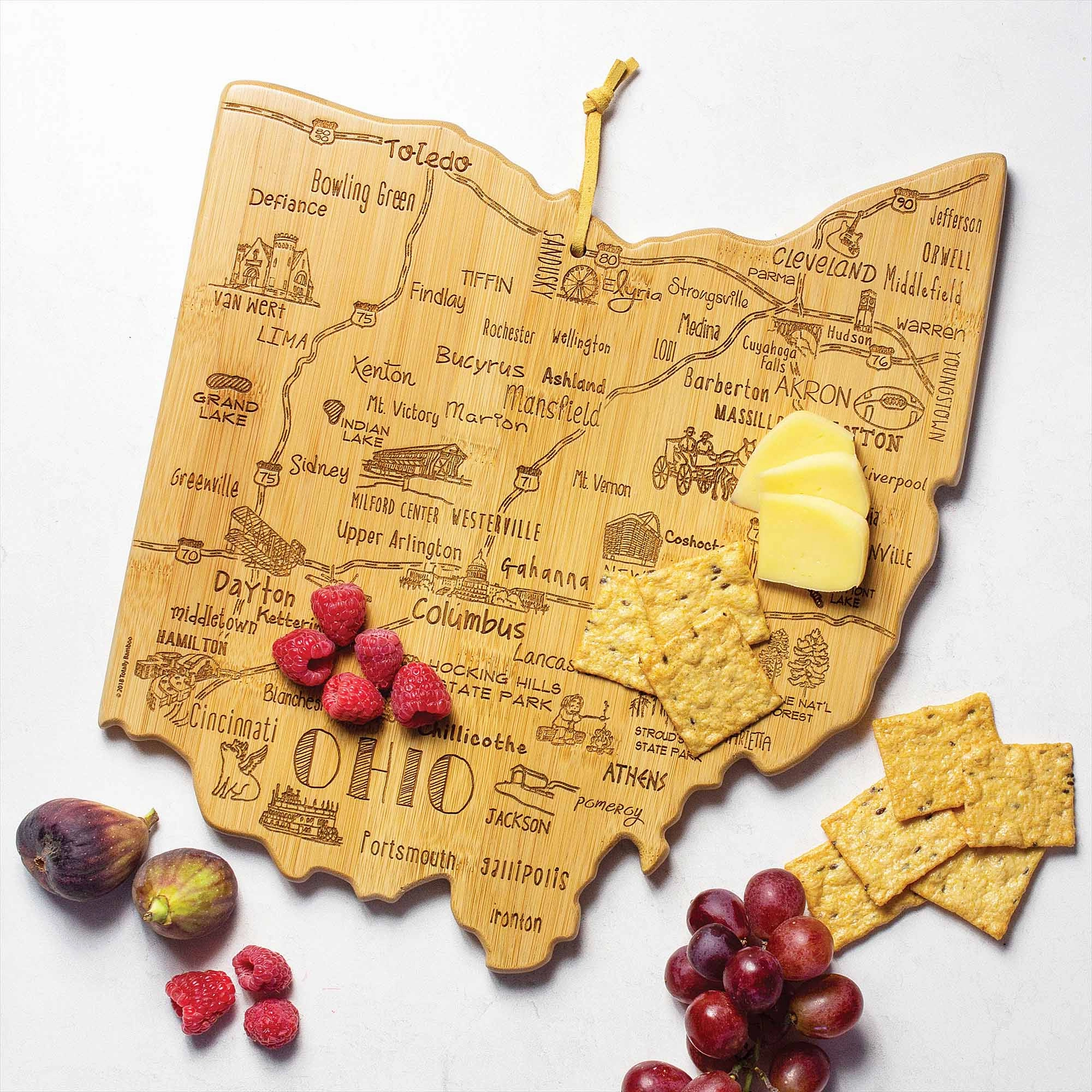 Destination Ohio Cutting Board, 12" x 13-1/2"