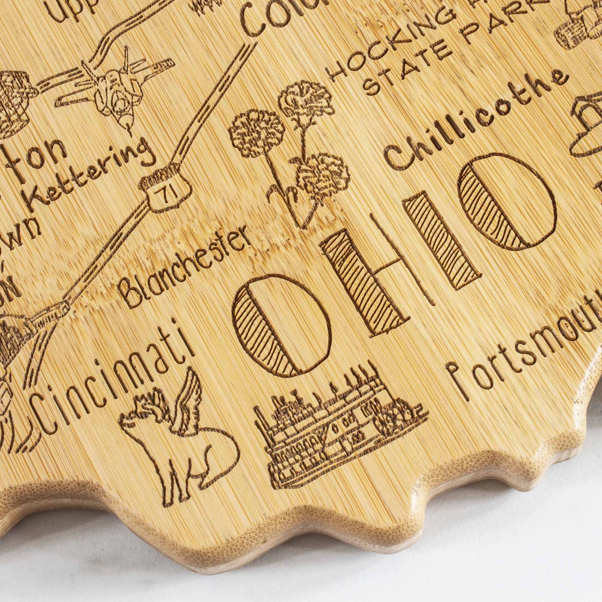 Destination Ohio Cutting Board, 12" x 13-1/2"