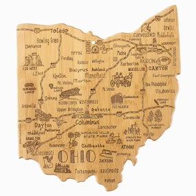 Destination Ohio Cutting Board, 12" x 13-1/2" cutting board,chopping board,kitchen tools