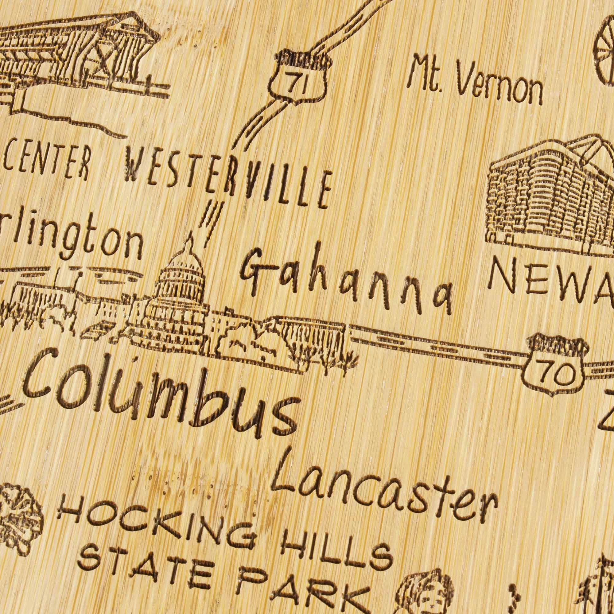 Destination Ohio Cutting Board, 12" x 13-1/2"