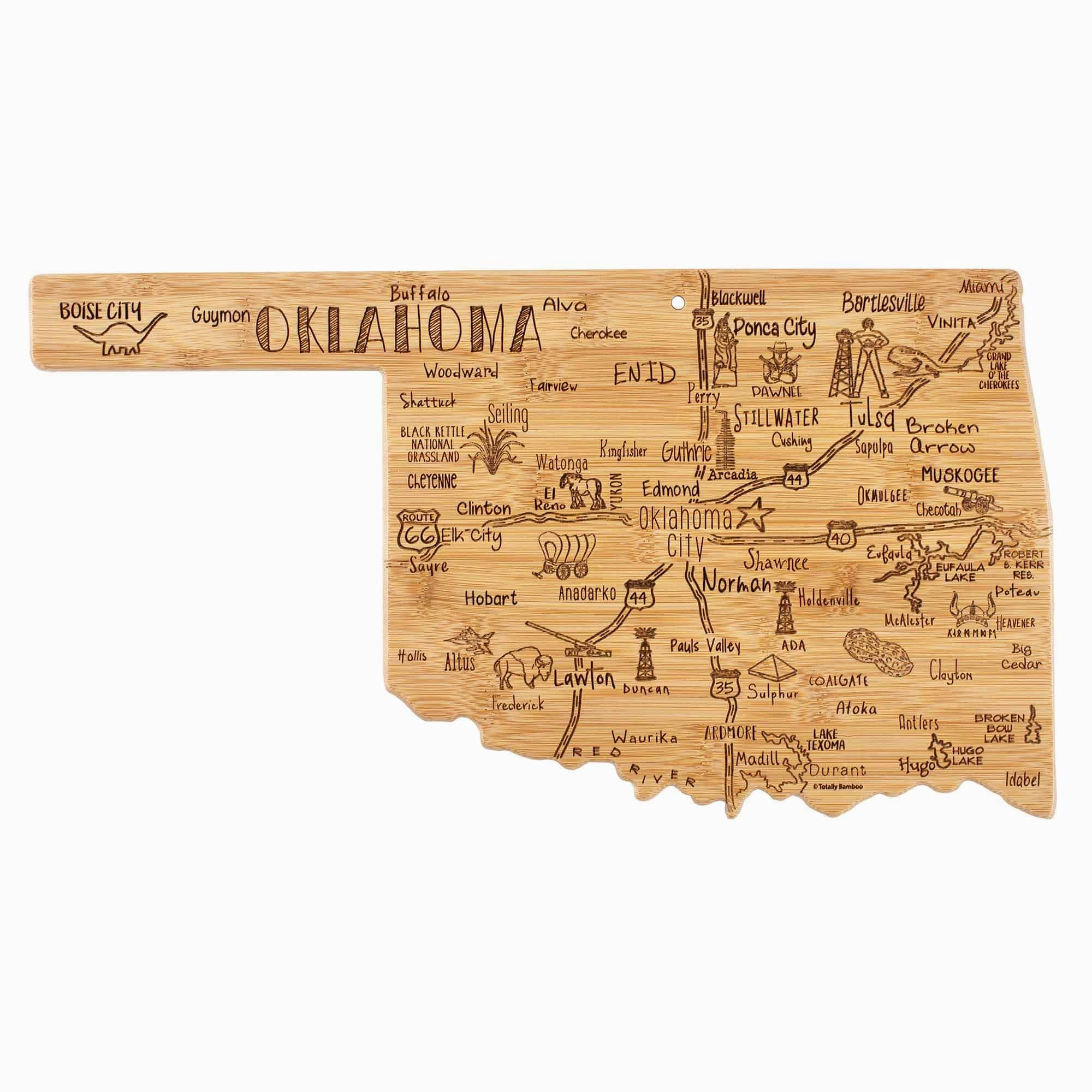Destination Oklahoma Cutting Board, 16-3/4" x 9" cutting board,chopping board,kitchen tools