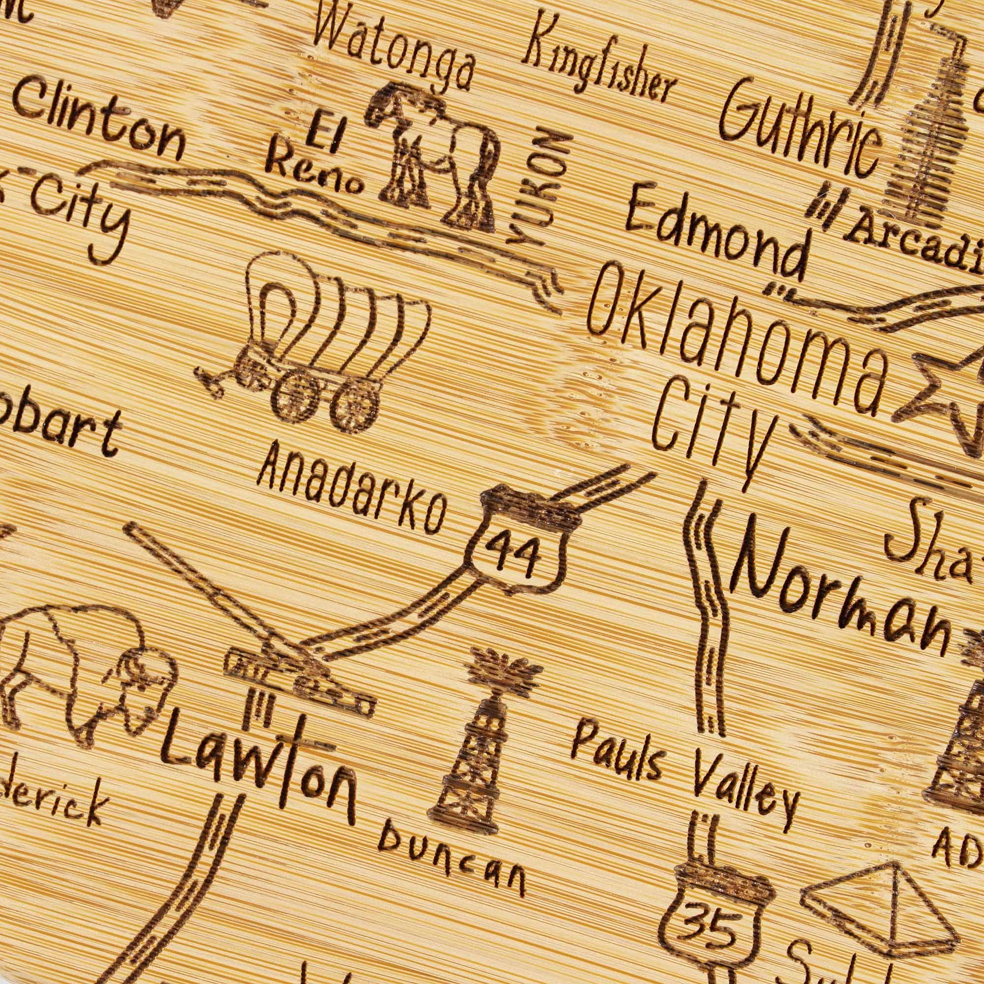 Destination Oklahoma Cutting Board, 16-3/4" x 9"