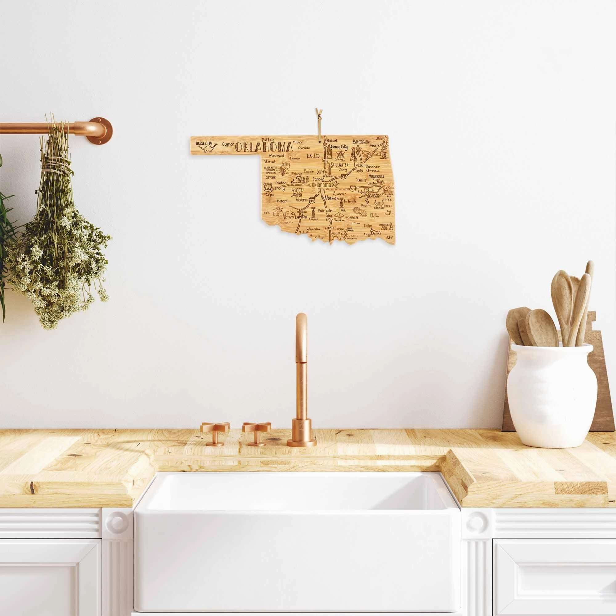 Destination Oklahoma Cutting Board, 16-3/4" x 9"