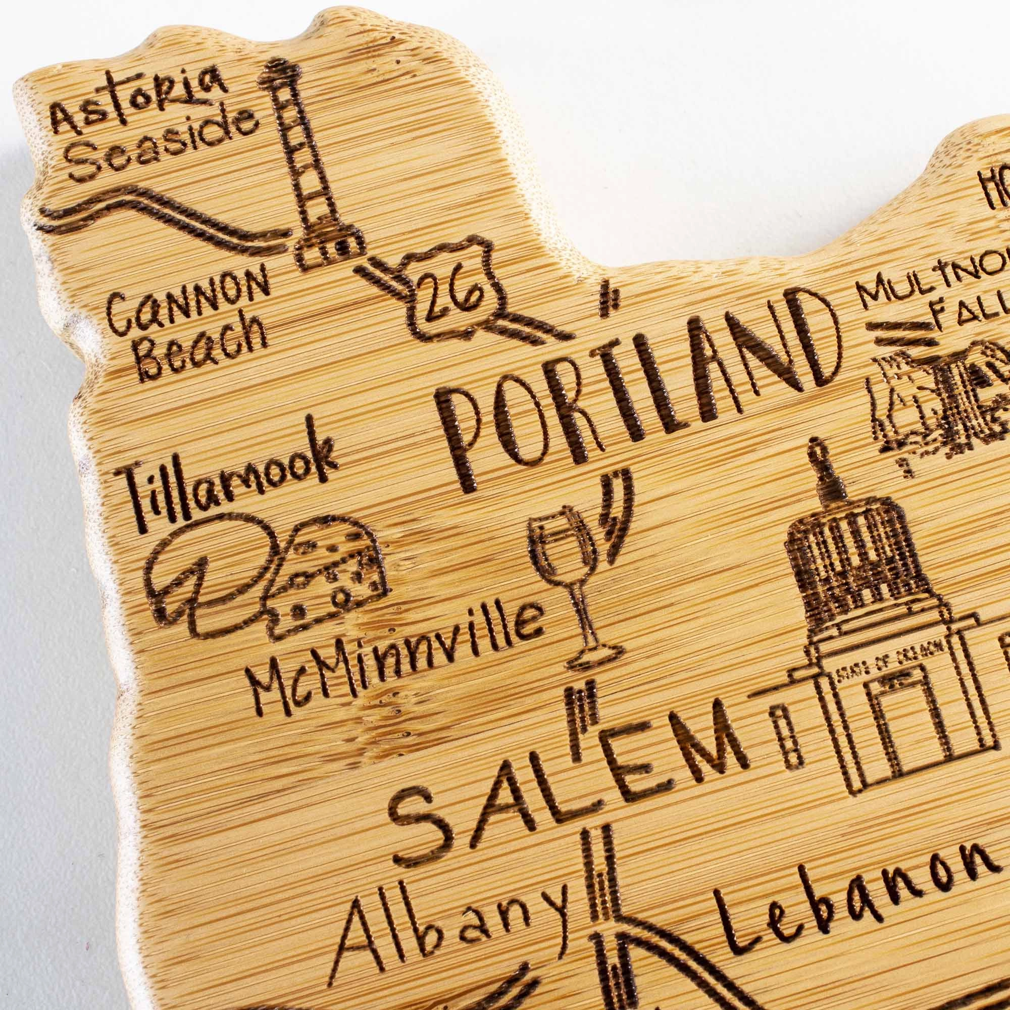 Destination Oregon Cutting Board, 14-1/2" x 10-3/4"