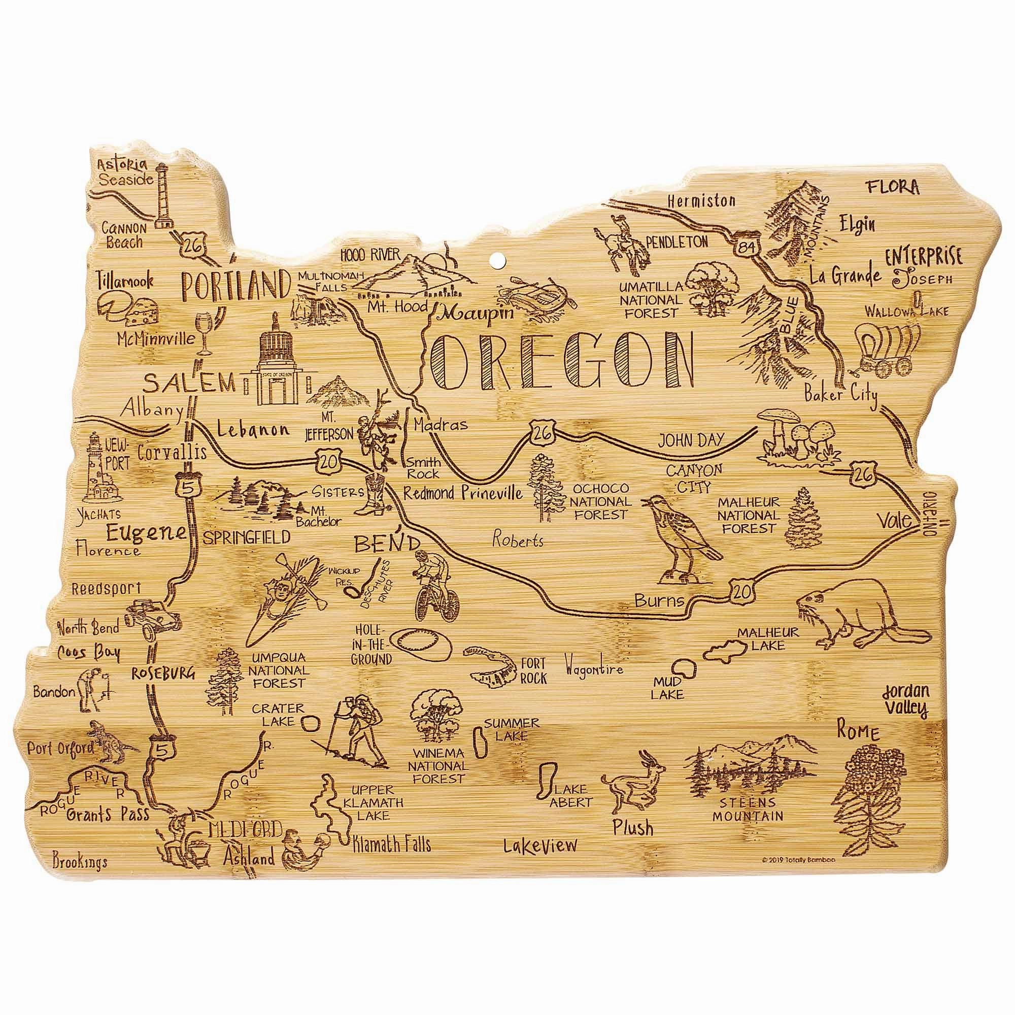 Destination Oregon Cutting Board, 14-1/2" x 10-3/4" cutting board,chopping board,kitchen tools