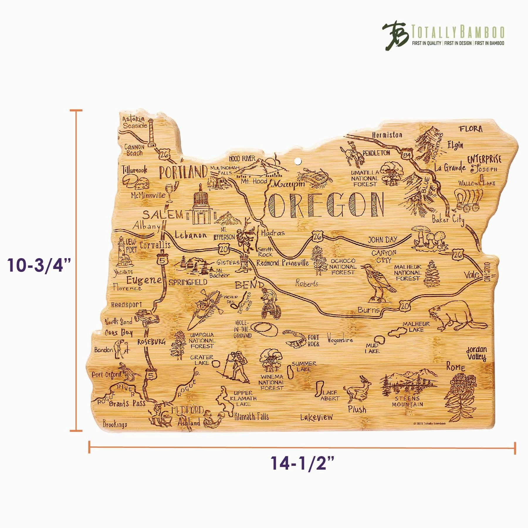 Destination Oregon Cutting Board, 14-1/2" x 10-3/4"