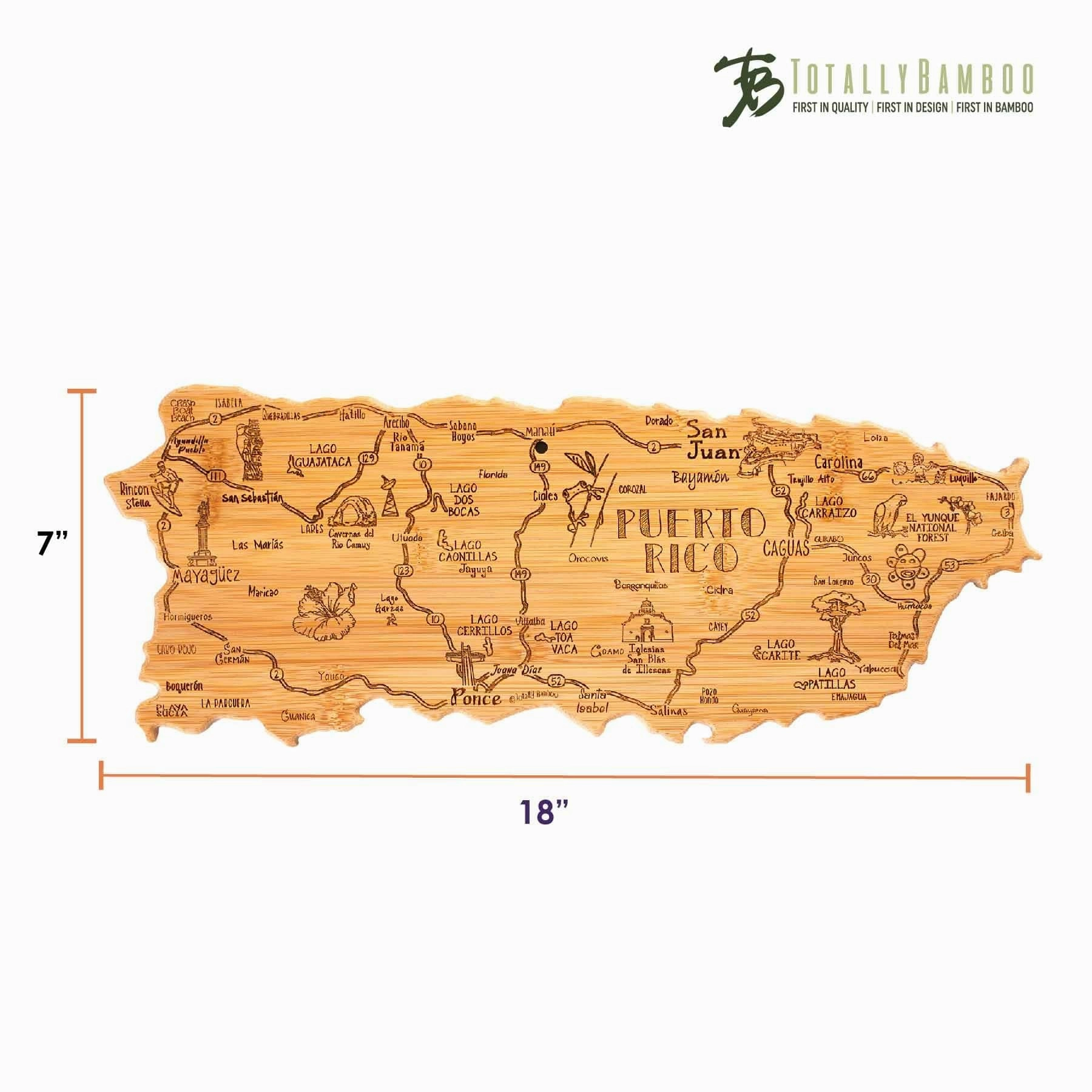 Destination Puerto Rico Cutting Board, 18" x 7"