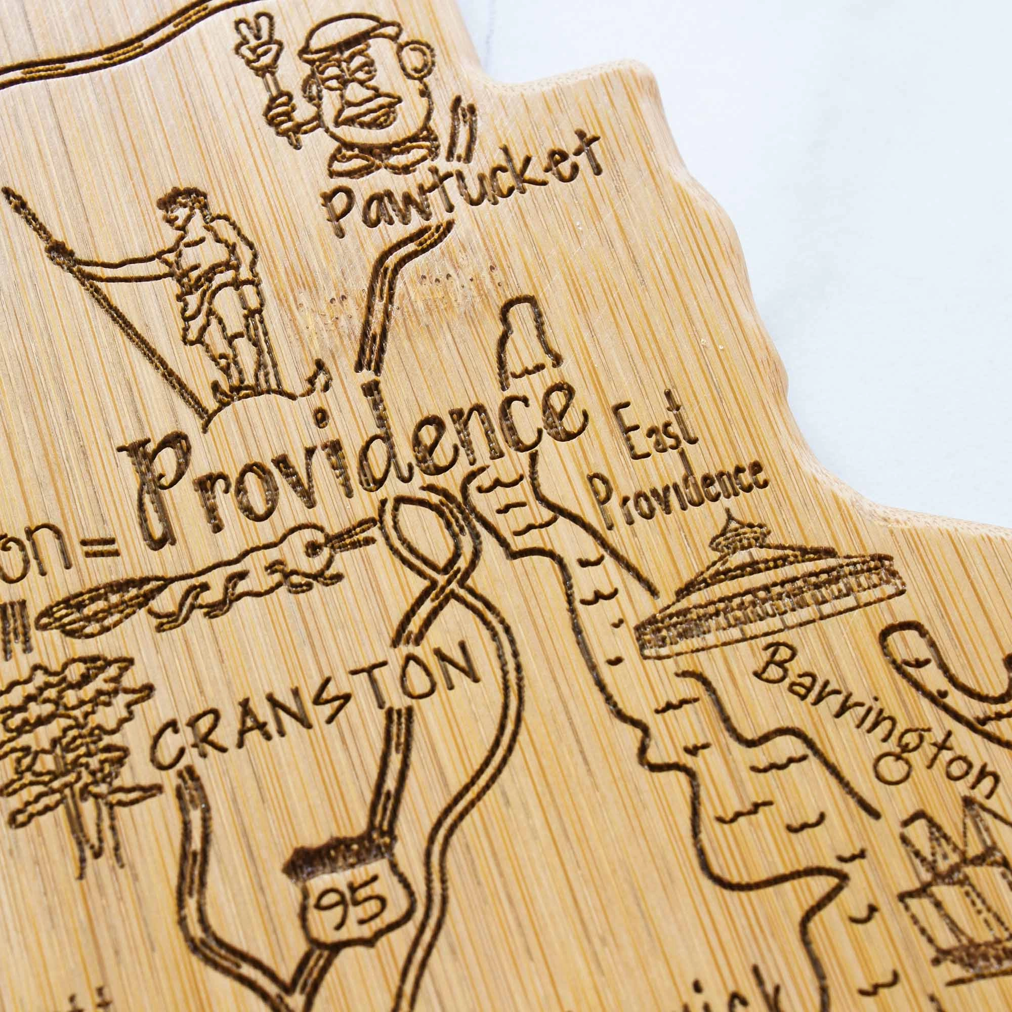 Destination Rhode Island Cutting Board, 13-3/4" x 12-1/2"