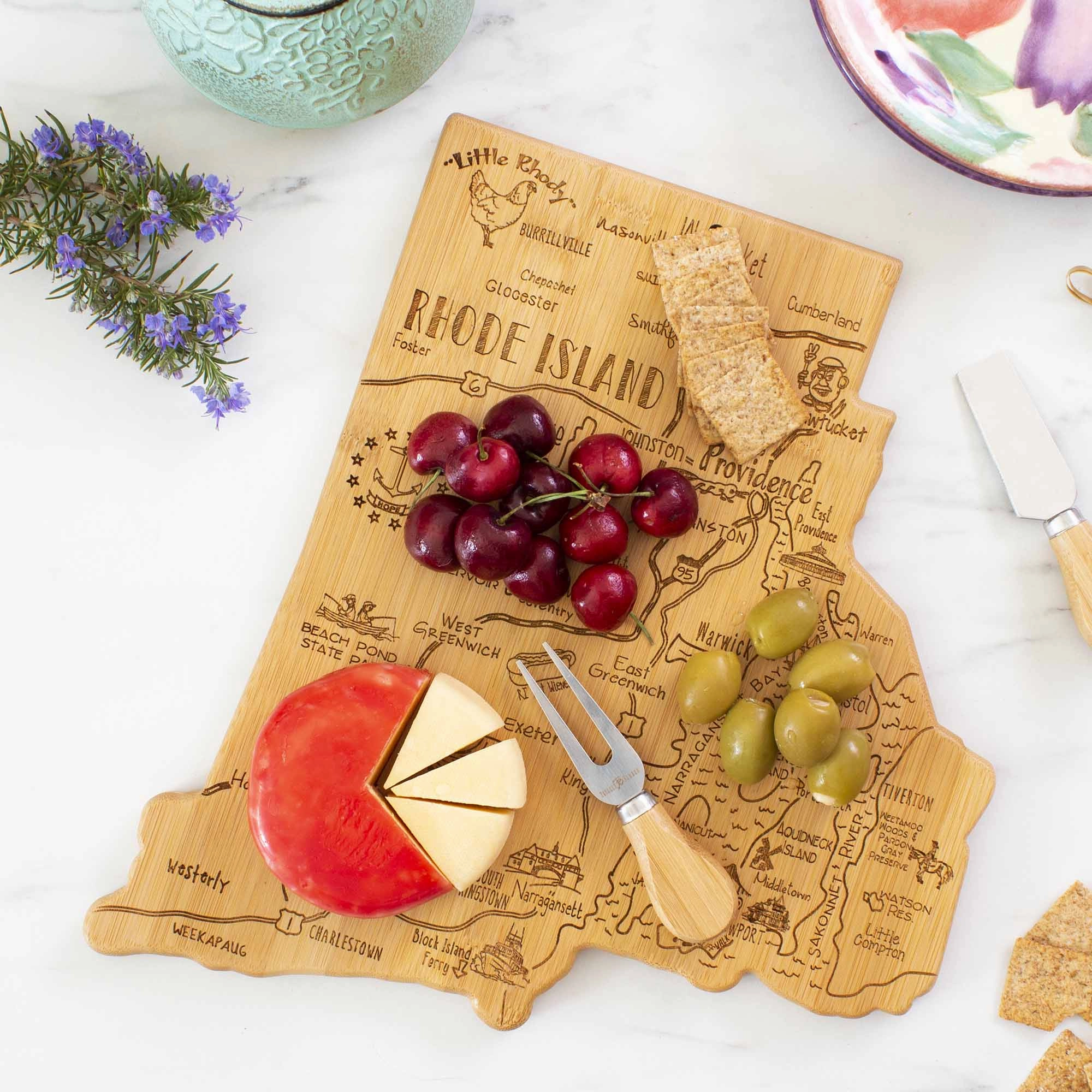 Destination Rhode Island Cutting Board, 13-3/4" x 12-1/2"