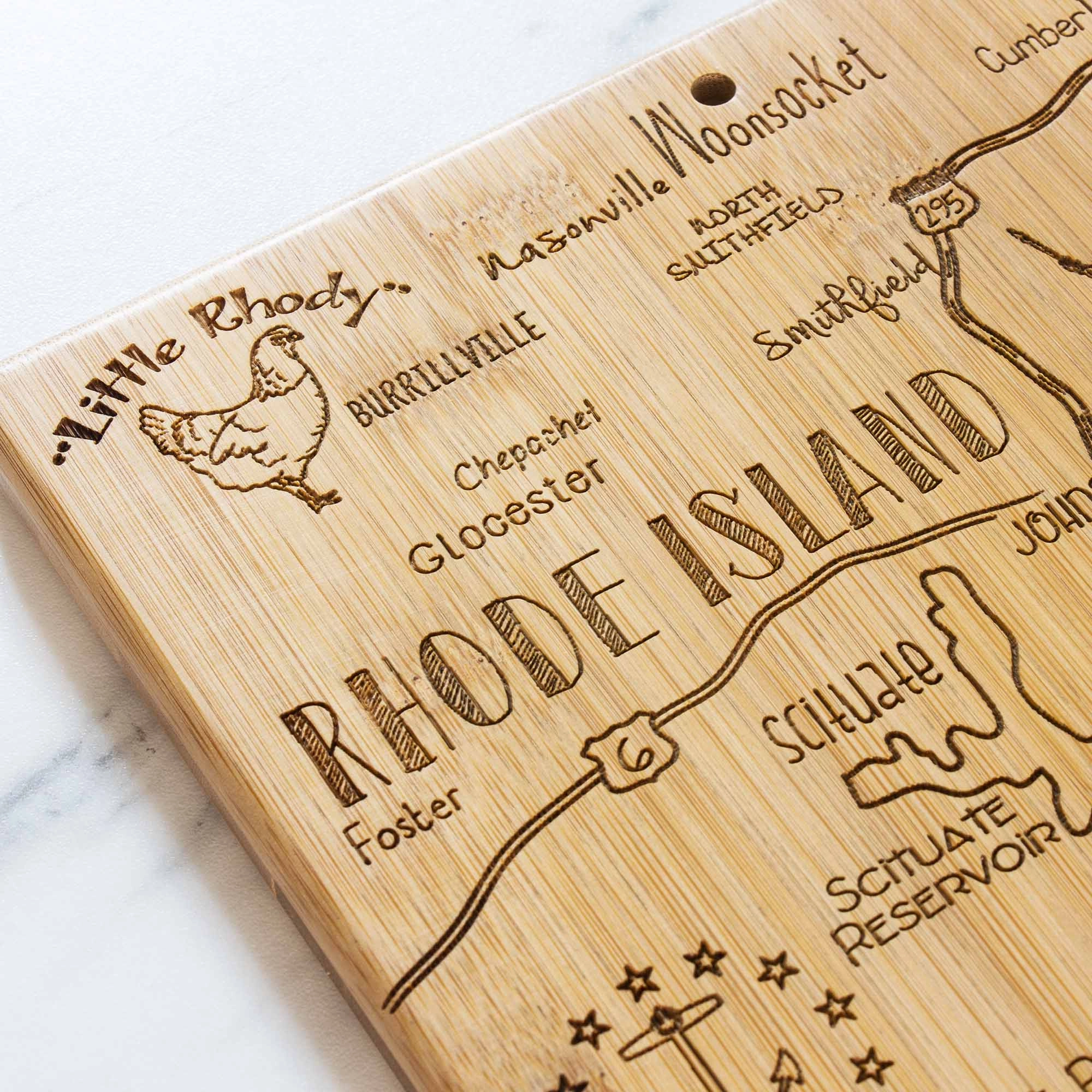 Destination Rhode Island Cutting Board, 13-3/4" x 12-1/2"