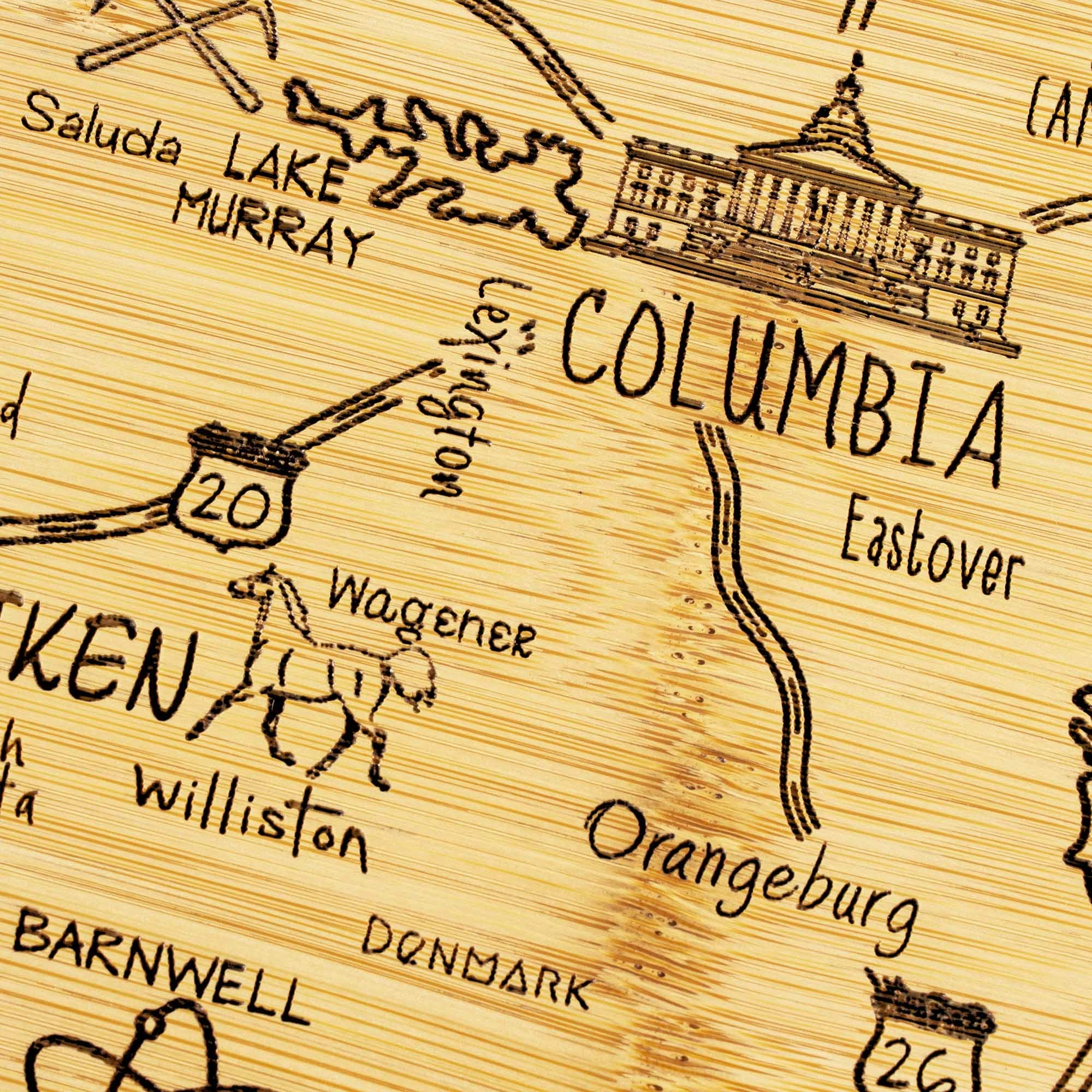 Destination South Carolina Cutting Board, 14" x 11-1/2"