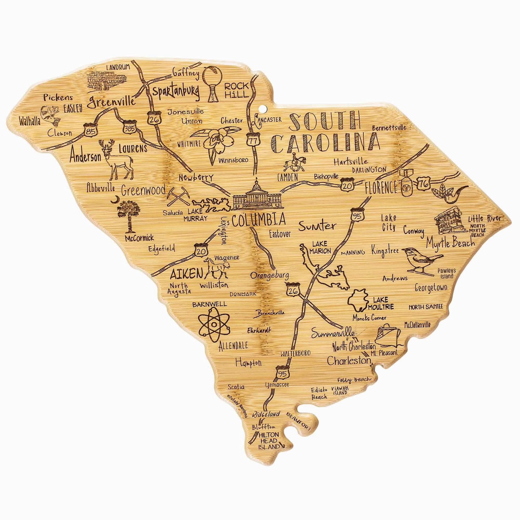 Destination South Carolina Cutting Board, 14" x 11-1/2" cutting board,chopping board,kitchen tools