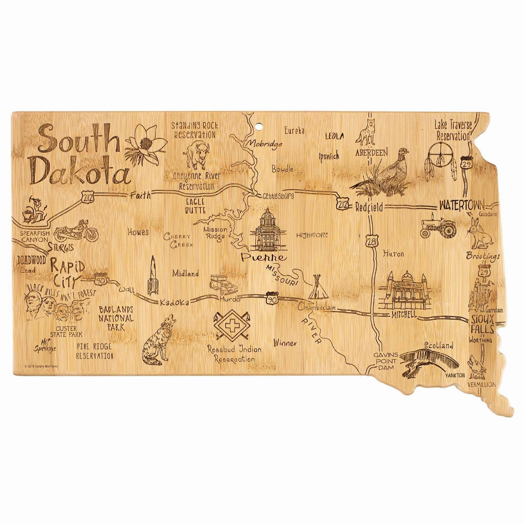 Destination South Dakota Cutting Board, 9-3/4" x 16" cutting board,chopping board,kitchen tools