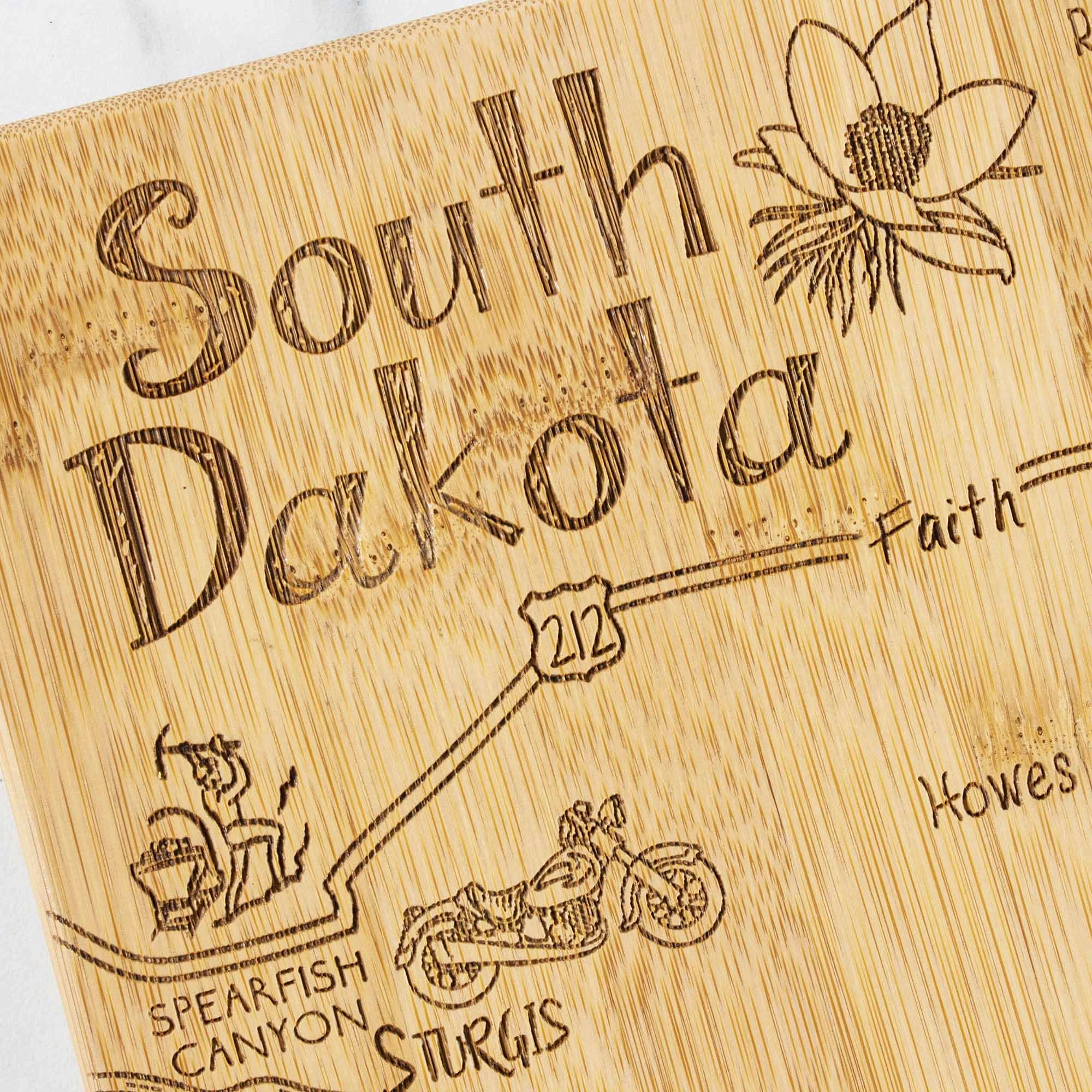 Destination South Dakota Cutting Board, 9-3/4" x 16"