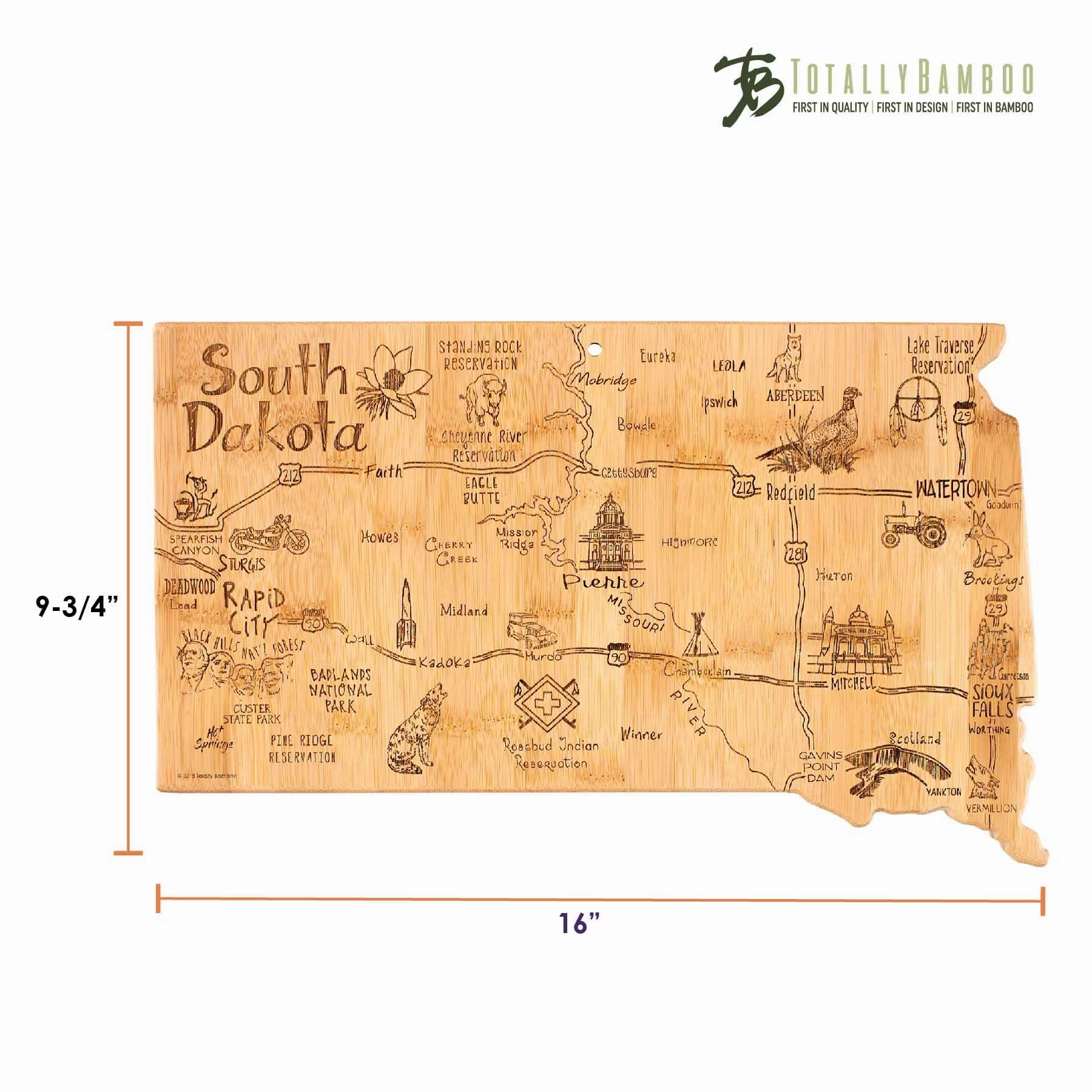 Destination South Dakota Cutting Board, 9-3/4" x 16"